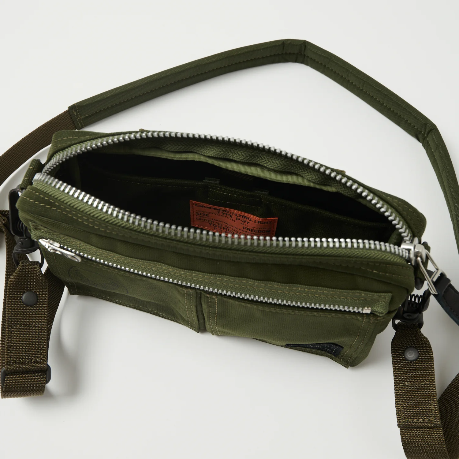 Porter-Yoshida & Co. Flying Ace 2Way Shoulder Bag - Olive Drab - Image 6
