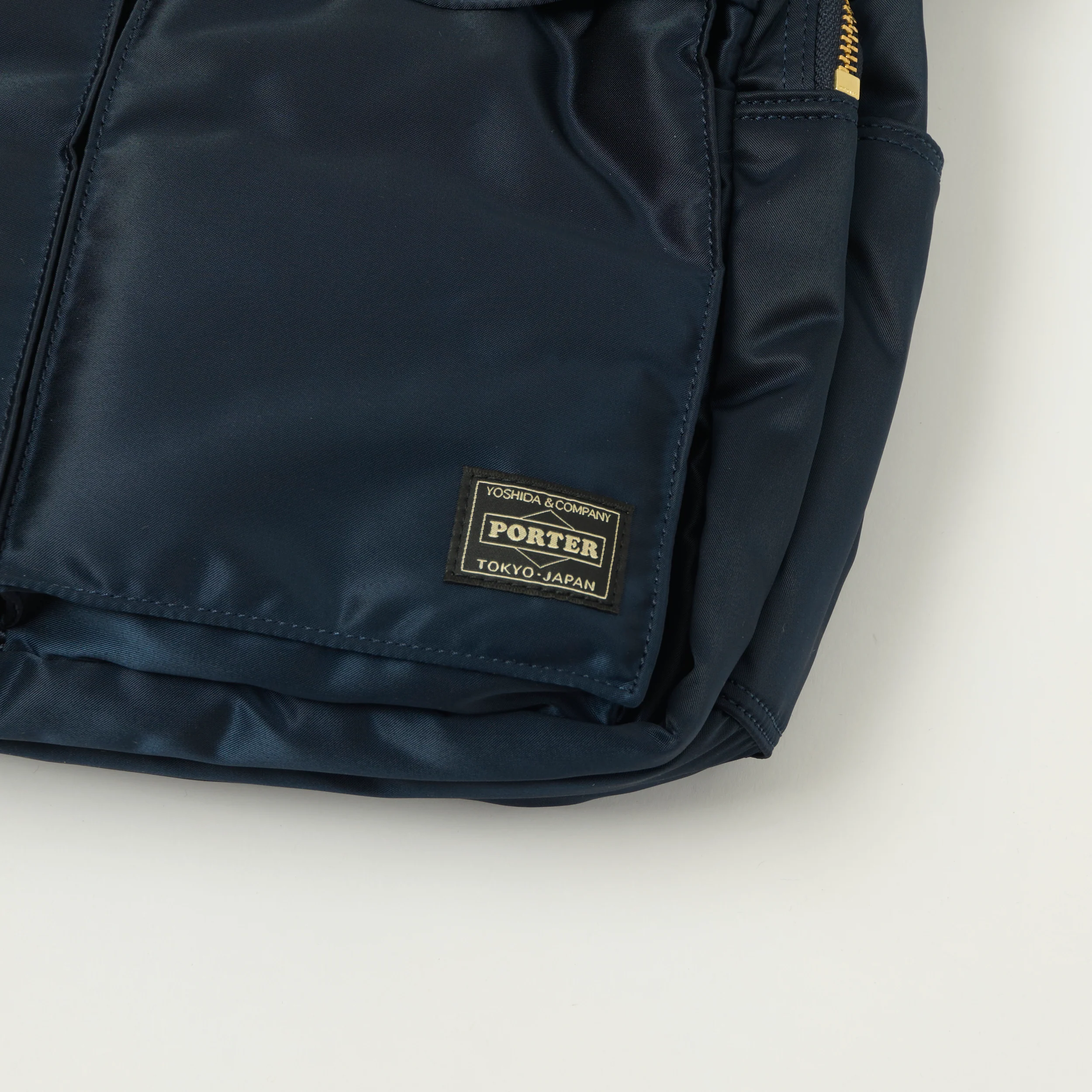 Porter-Yoshida & Co Bio Tanker Large Zipped Sling Bag - Iron Blue - Image 2