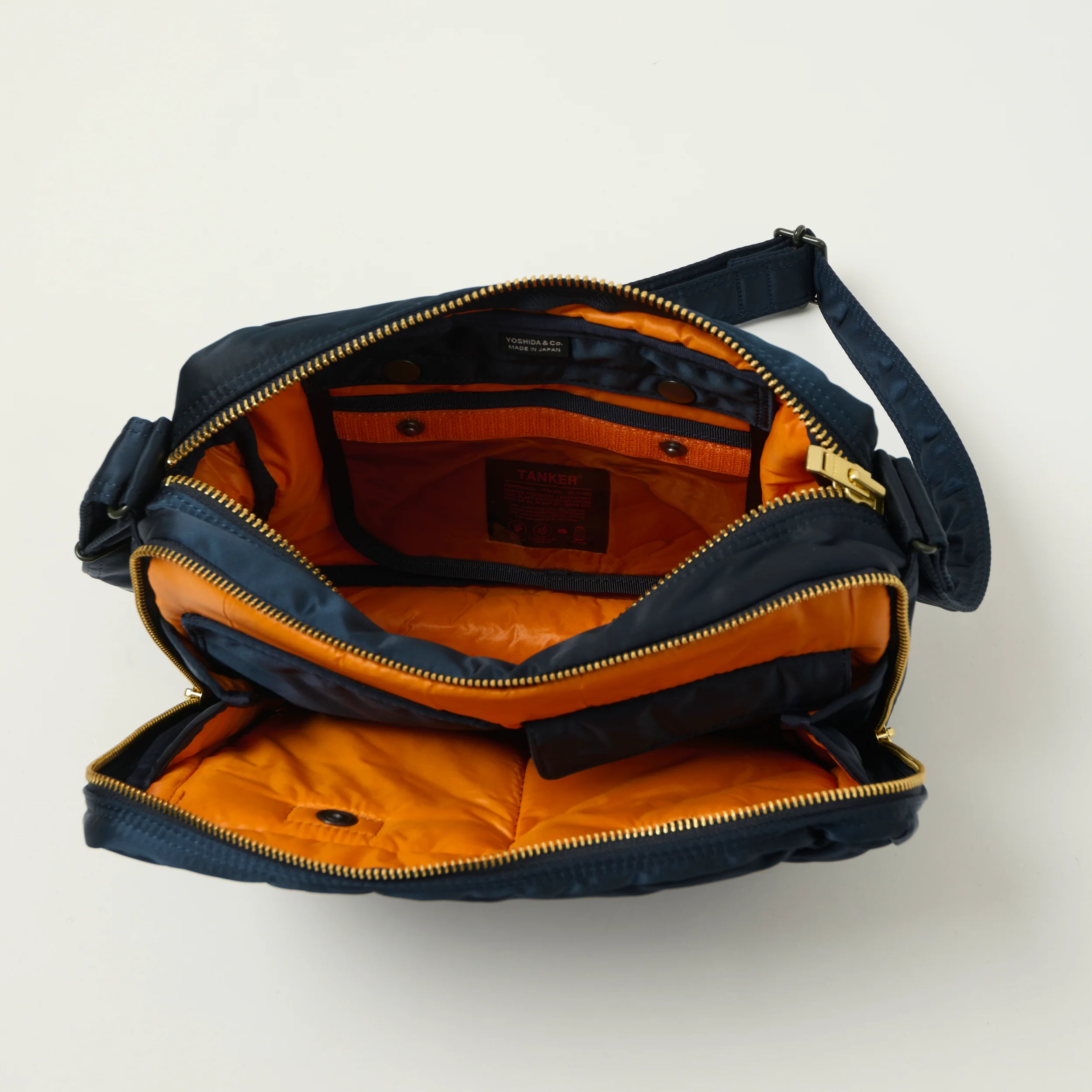 Porter-Yoshida & Co Bio Tanker Medium Zipped Sling Bag - Black - Image 3