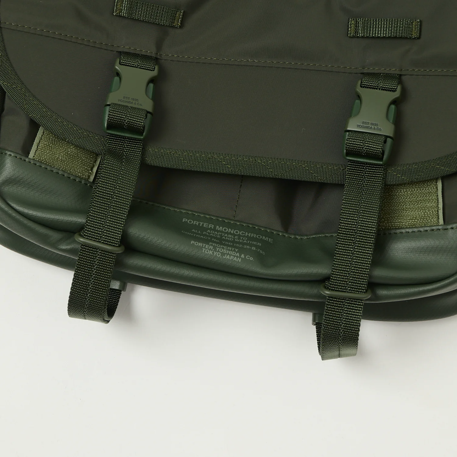 Porter-Yoshida & Co. Monochrome Messenger Bag (Small) - Olive - Image 2