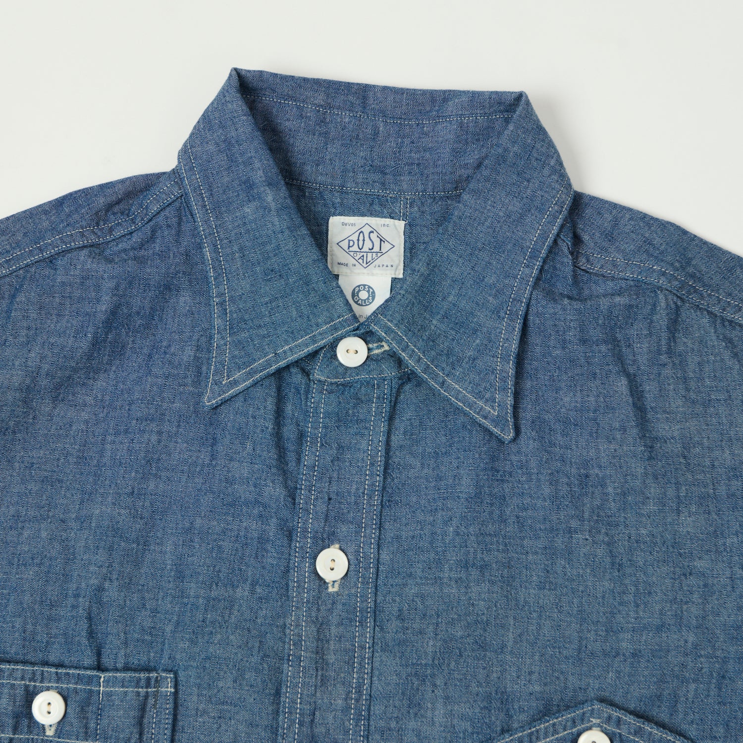 Post Overalls No.6 Chambray Work Shirt - Indigo - Image 2