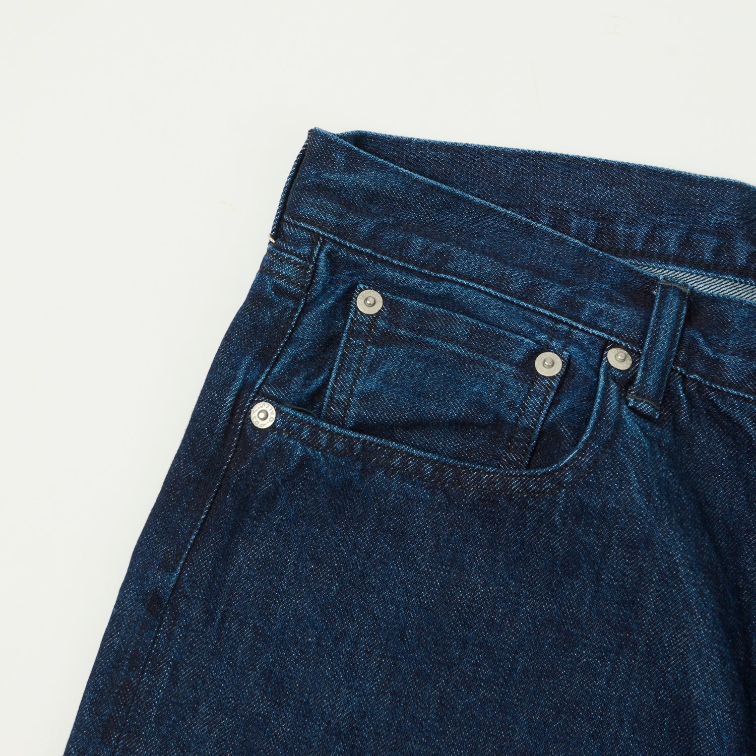 Post Overalls No.2 Five Pocket Denim Shorts - Deep Wash - Image 3