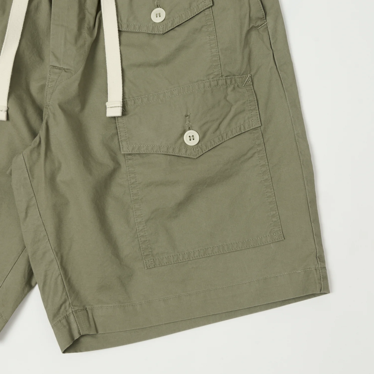 Post Overalls 'Town & Country' Poplin Shorts - Sage Green - Image 3