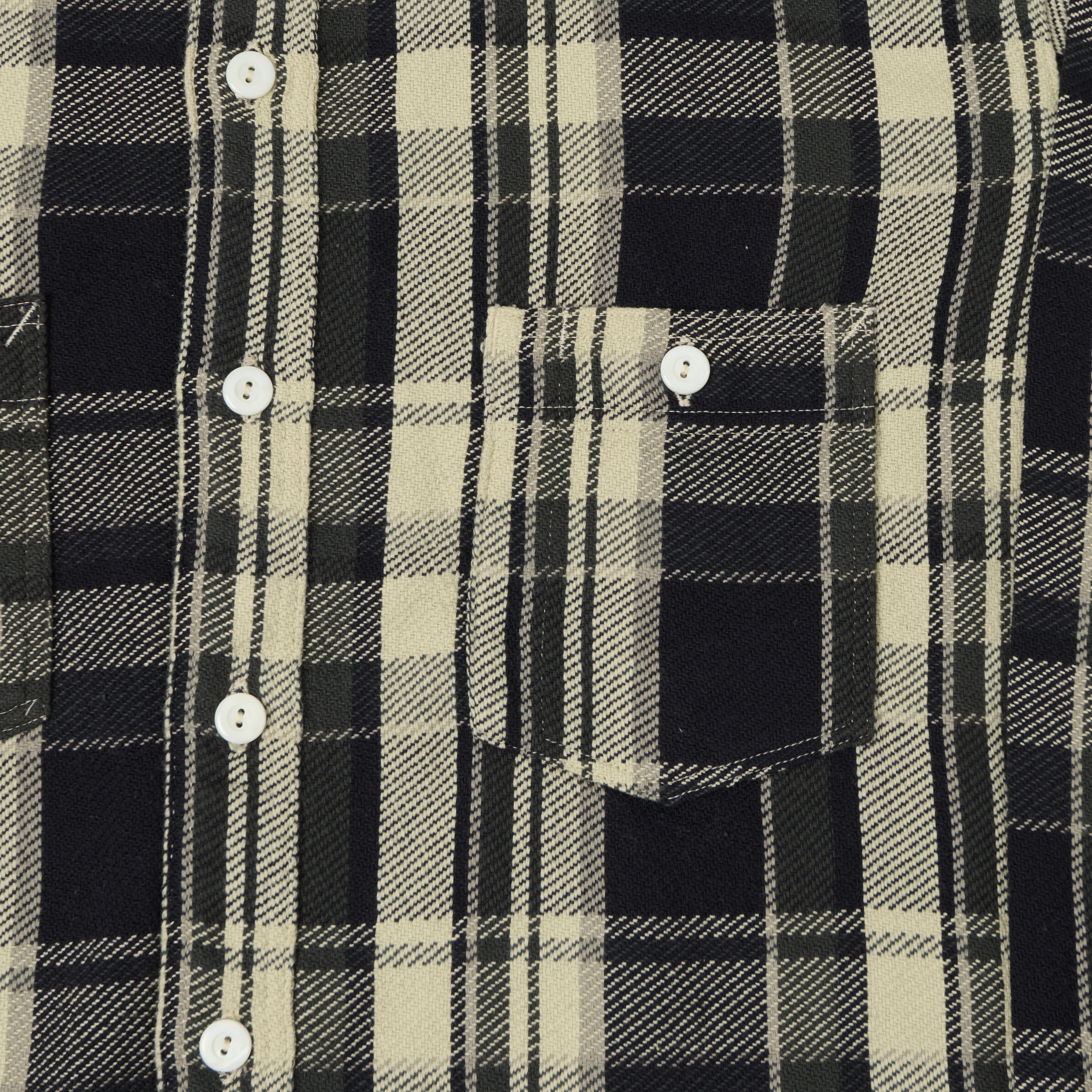Post Overalls 'St Louis' Plaid Flannel Work Shirt - Grey - Image 5