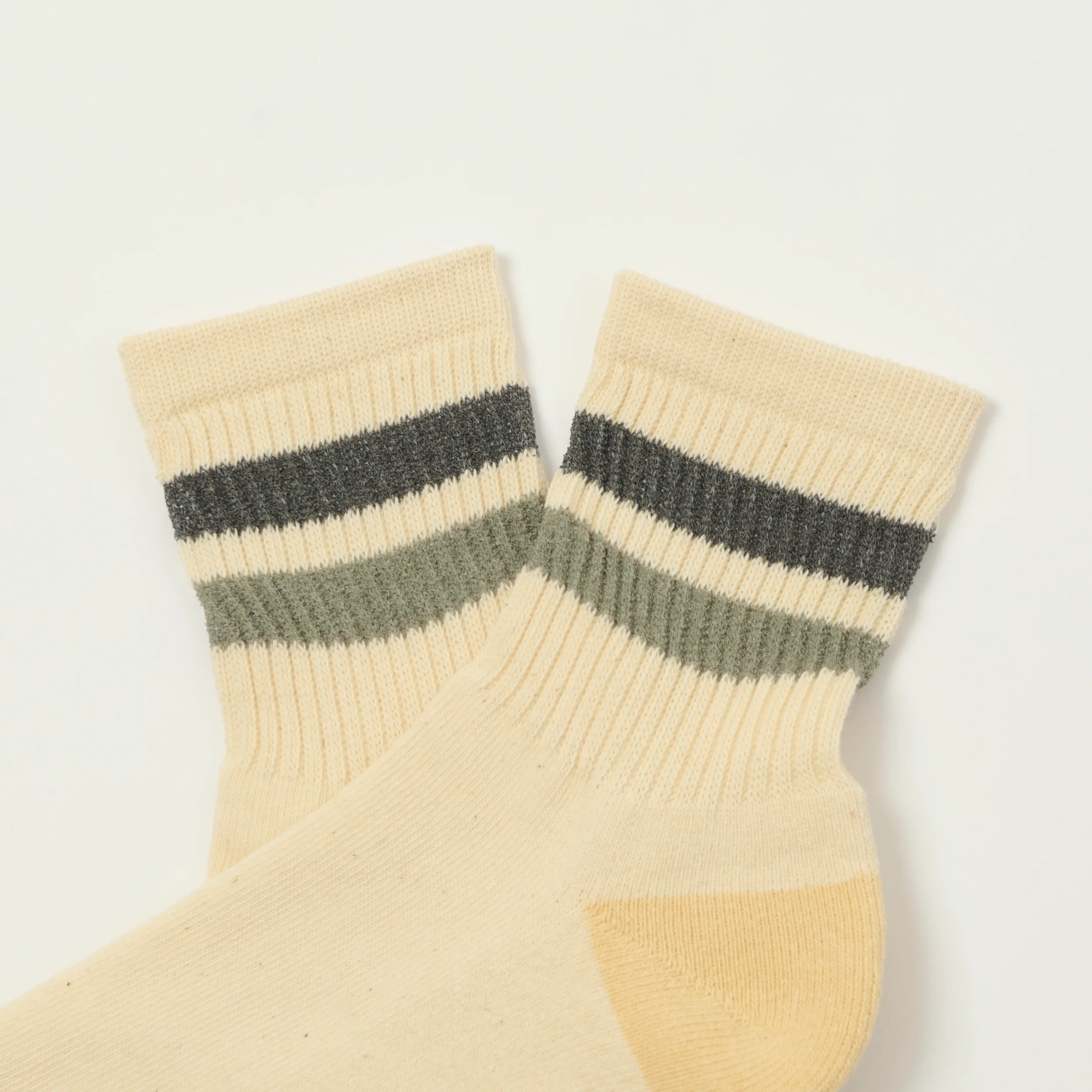 RoToTo Retro Athletic Ankle Sock - Charcoal/Grey - Image 2
