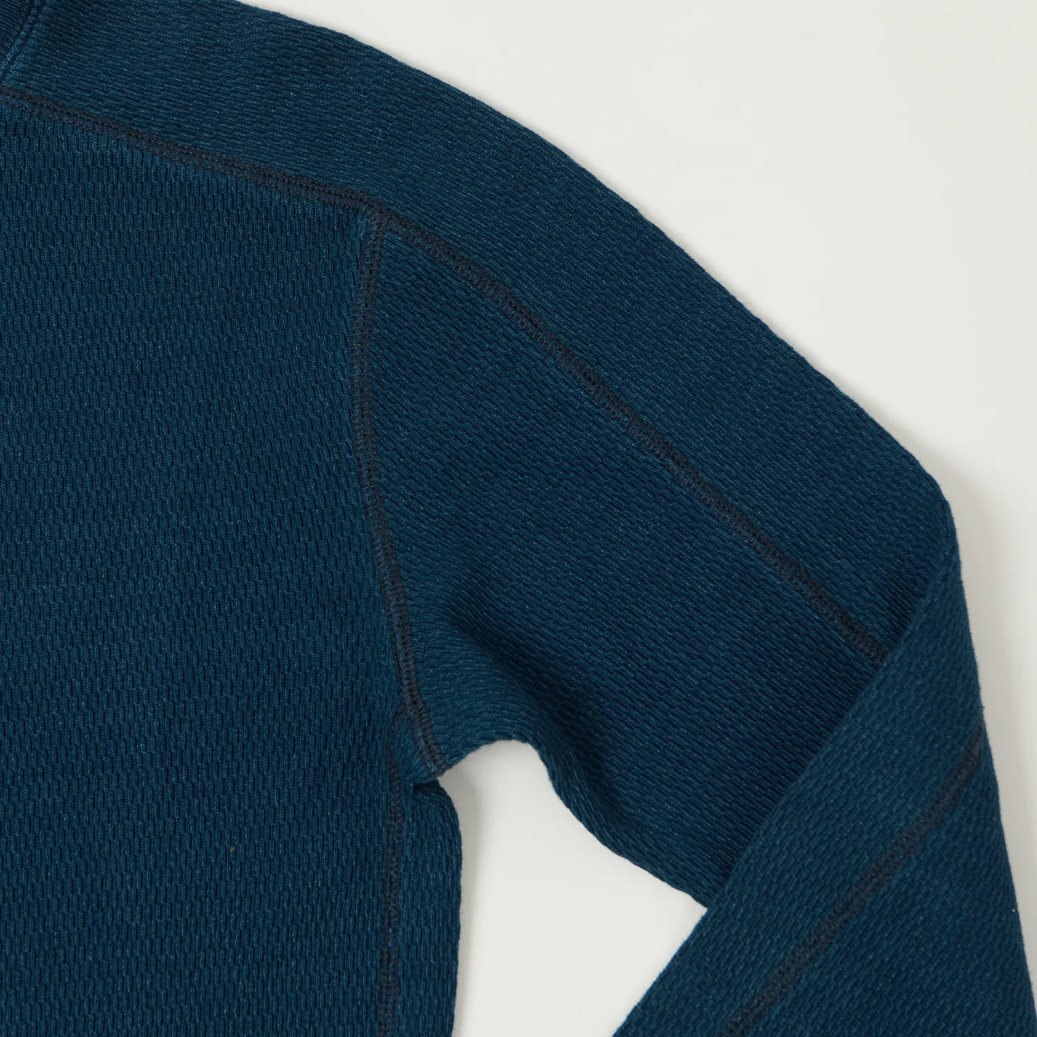 RRL Jacquard-Knit Thermal - Rinsed Blue Indigo - Image 4