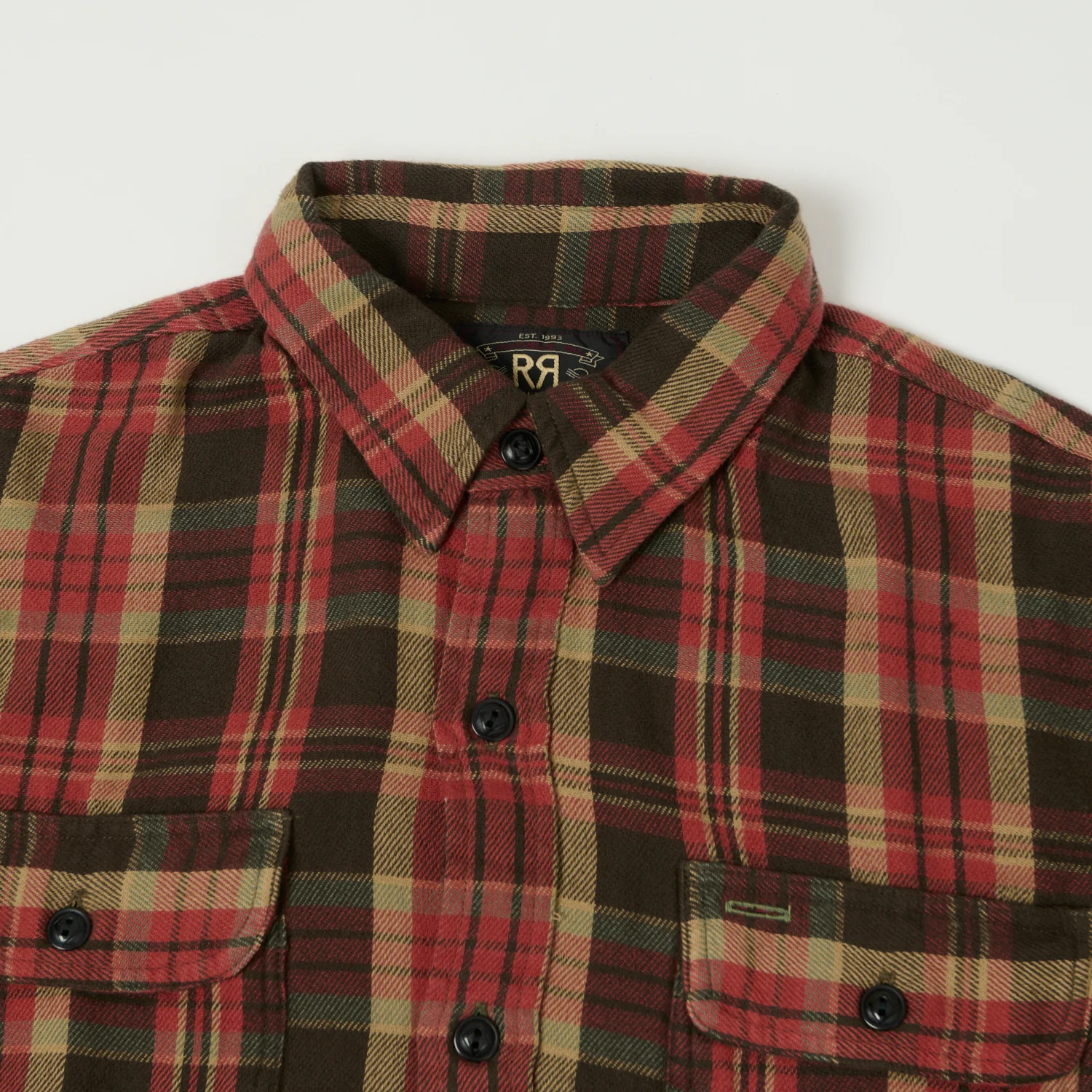 RRL Plaid Twill Workshirt - Red/Black/Multi - Image 2