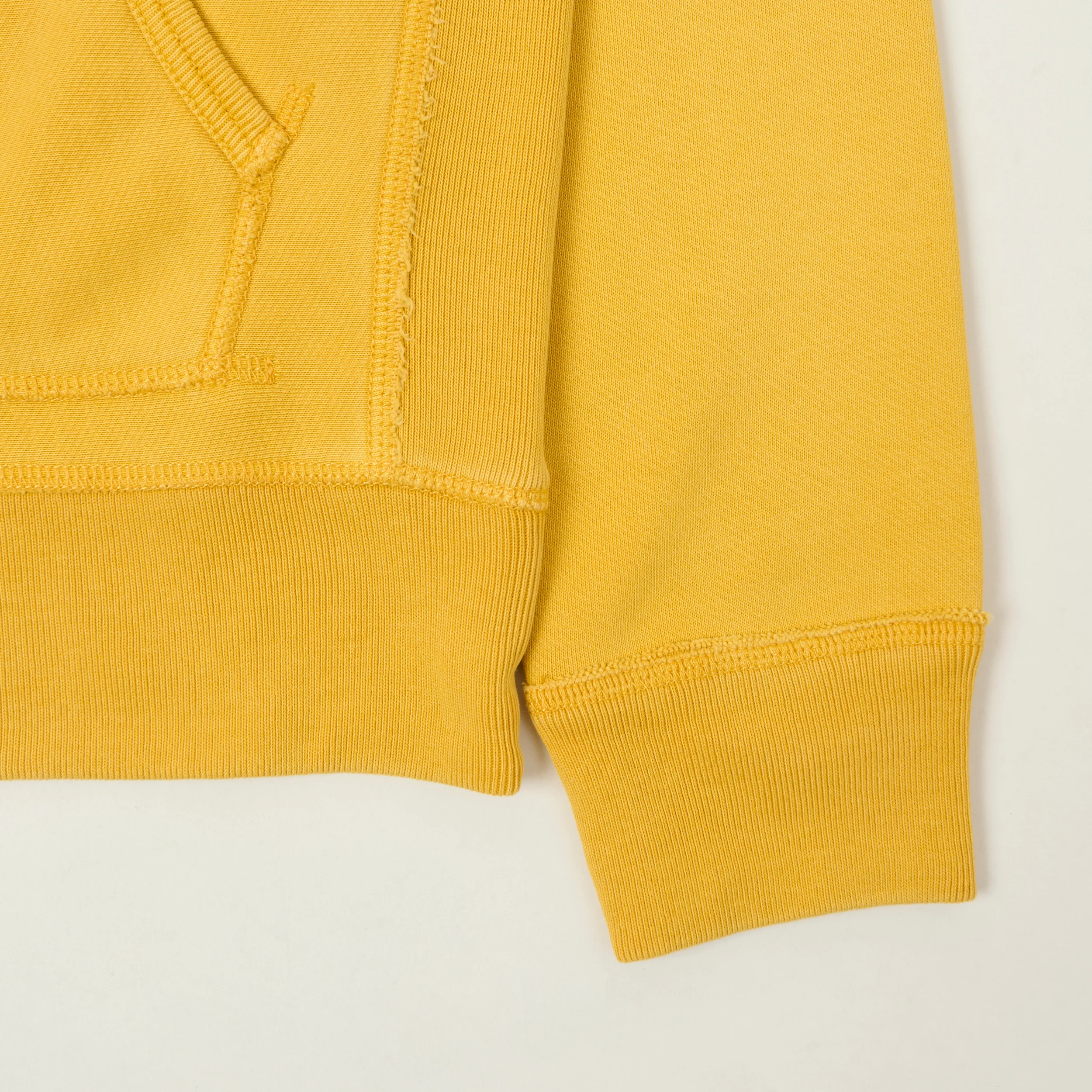 RRL Garment-Dyed French Terry Hoodie - Yellow - Image 4