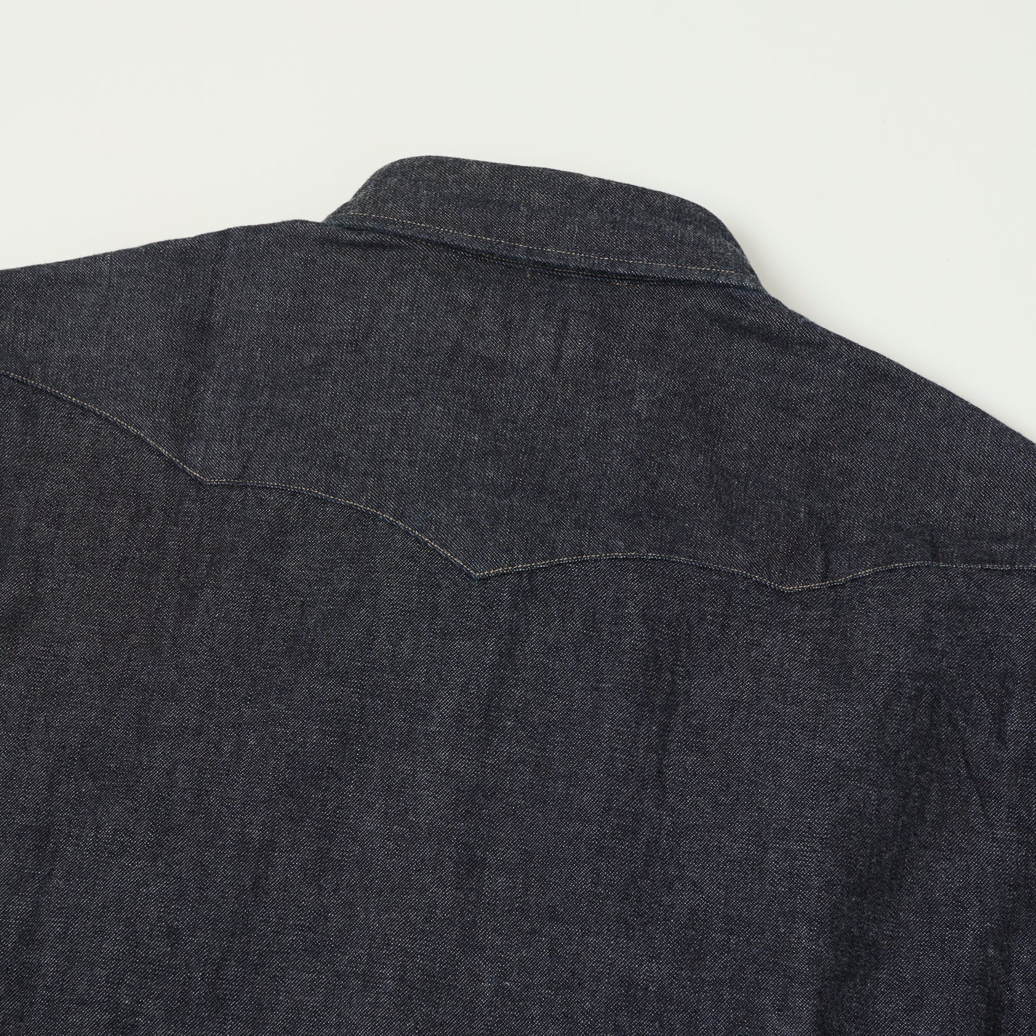 RRL Slim Fit Denim Western Shirt - Rinse - Image 5