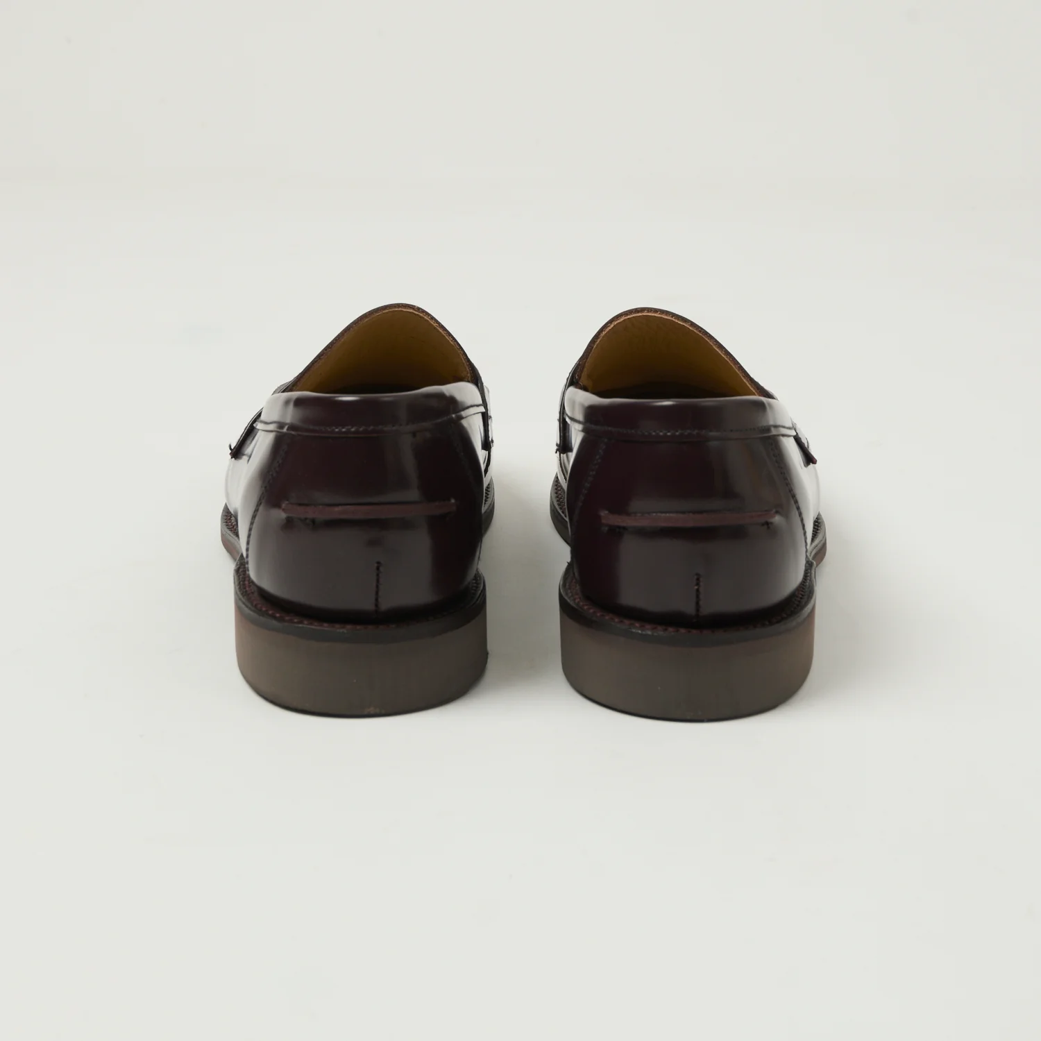 Sanders Butt Seam Loafer Shoe - Burgundy Polishing Leather - Image 4