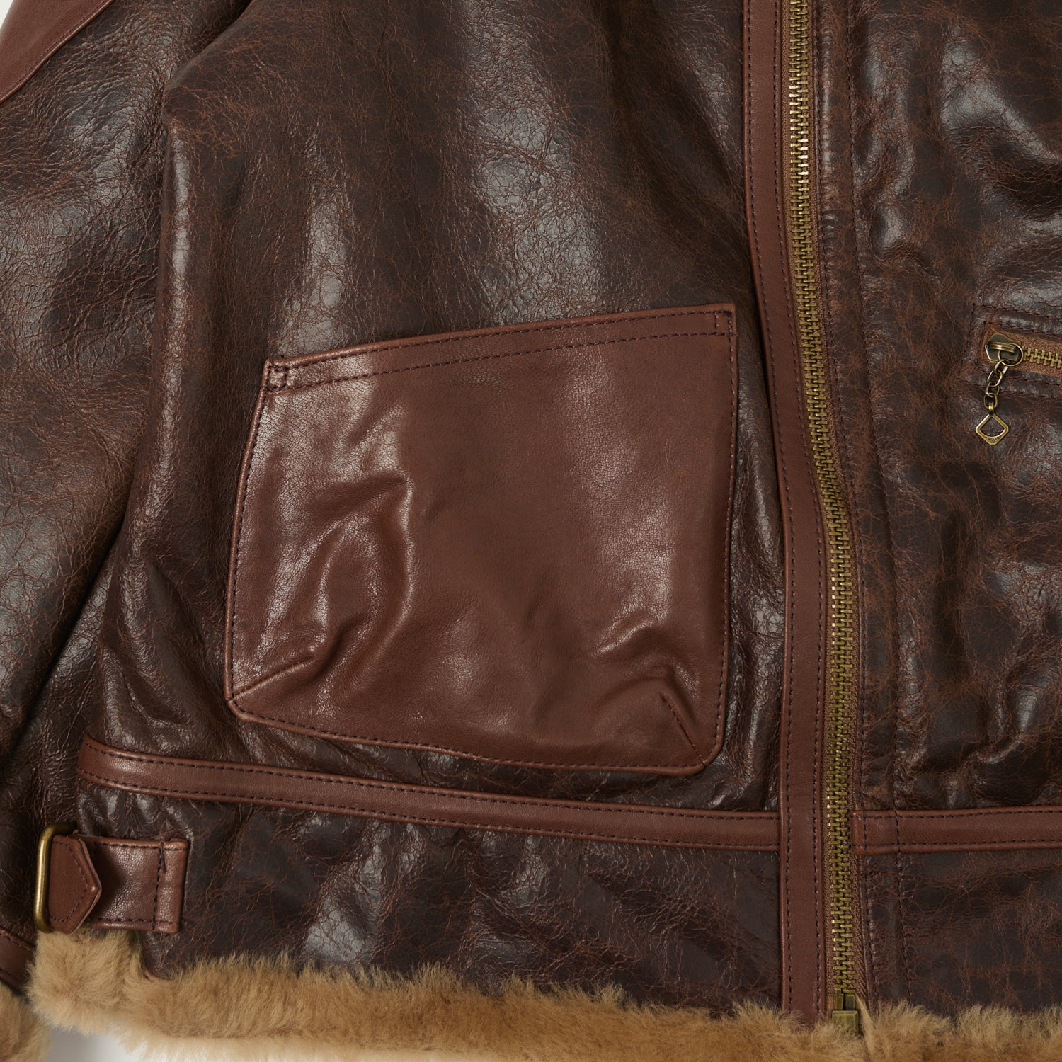 Shangri-La Heritage 'Aviatore' B-3 Shearling Flight Jacket - Brown - Image 5