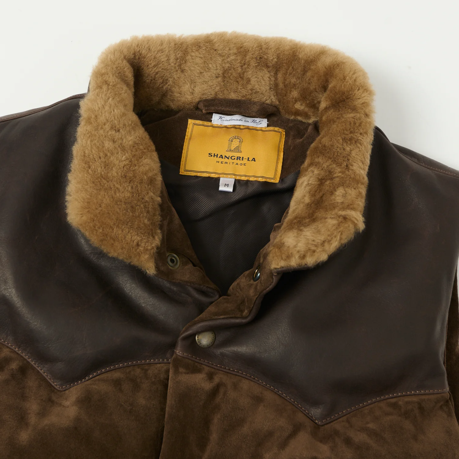 Shangri-La Heritage 'Bivacco' Suede Western Down Vest - Testa di Moro Brown - Image 2