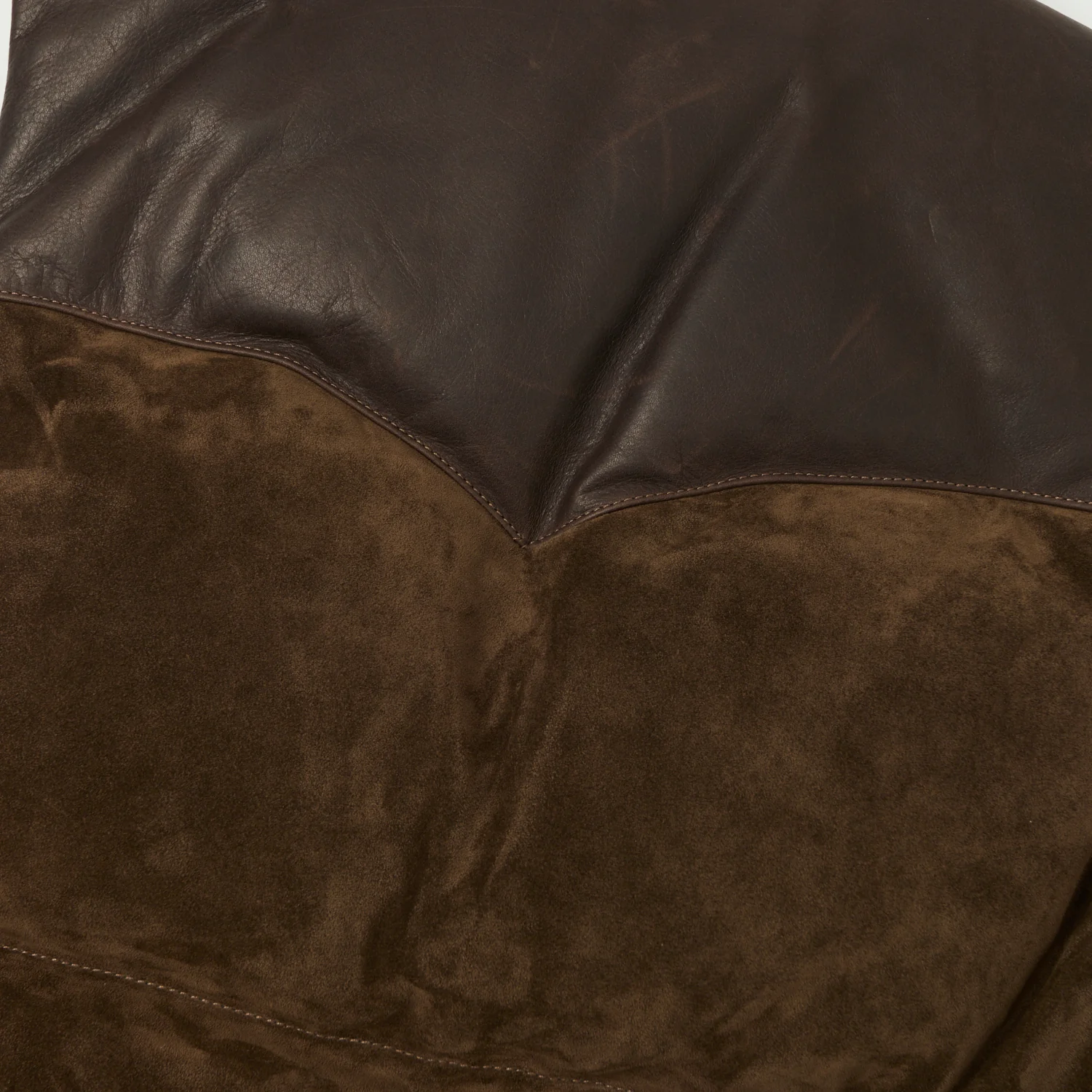 Shangri-La Heritage 'Bivacco' Suede Western Down Vest - Testa di Moro Brown - Image 5