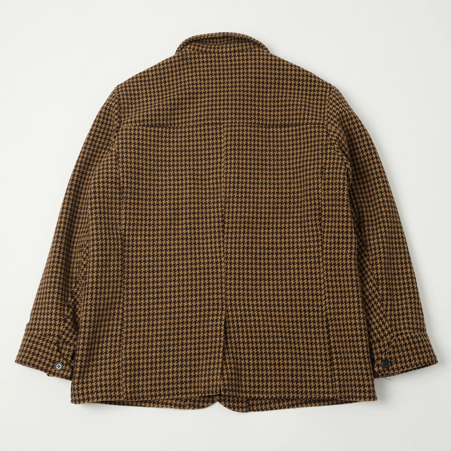 Shangri-La Heritage 'Enzo' Wool Car Coat - Gold Pied De Poule - Image 3