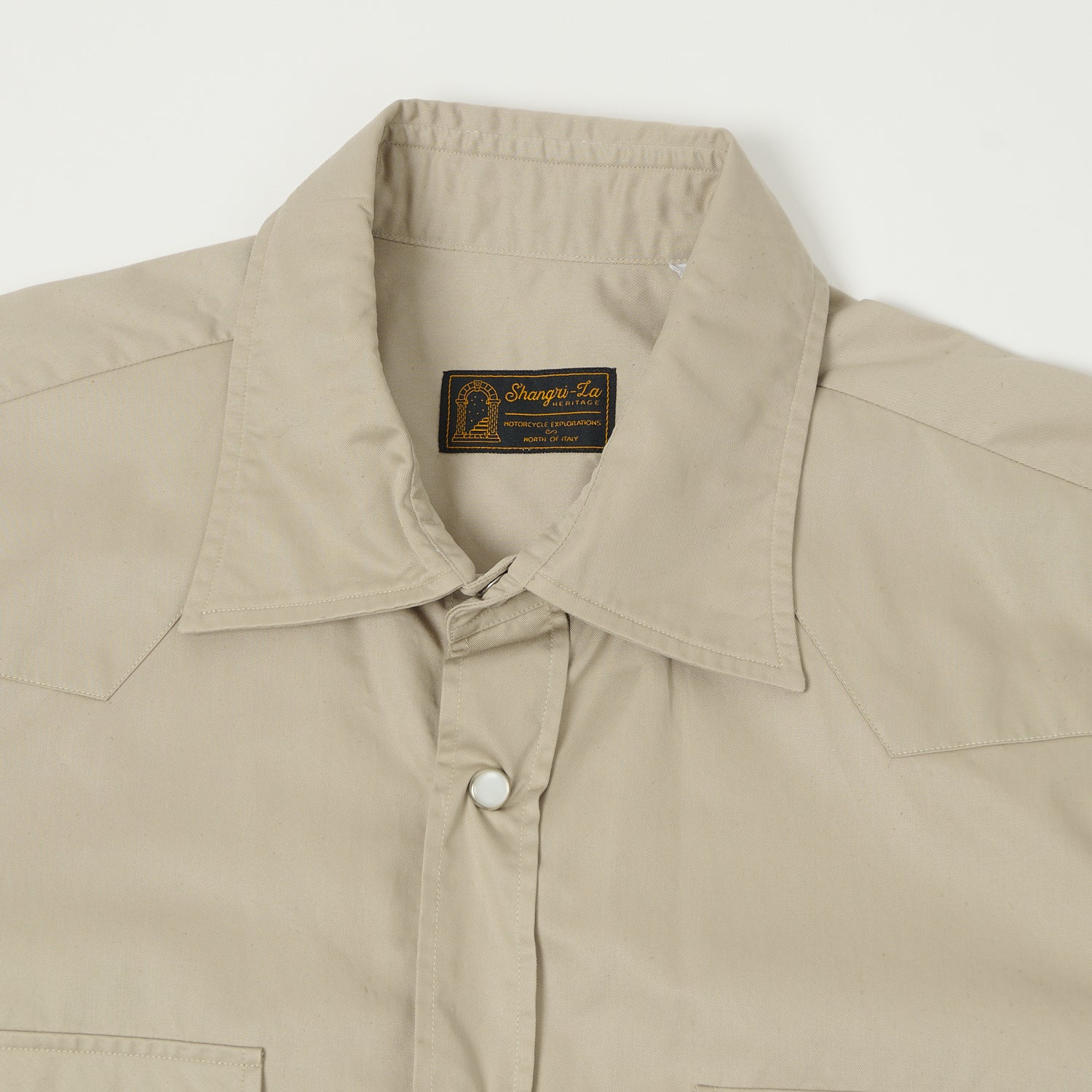Shangri-La Heritage 'Gonzo' Gabardine Western Shirt - Beige - Image 2