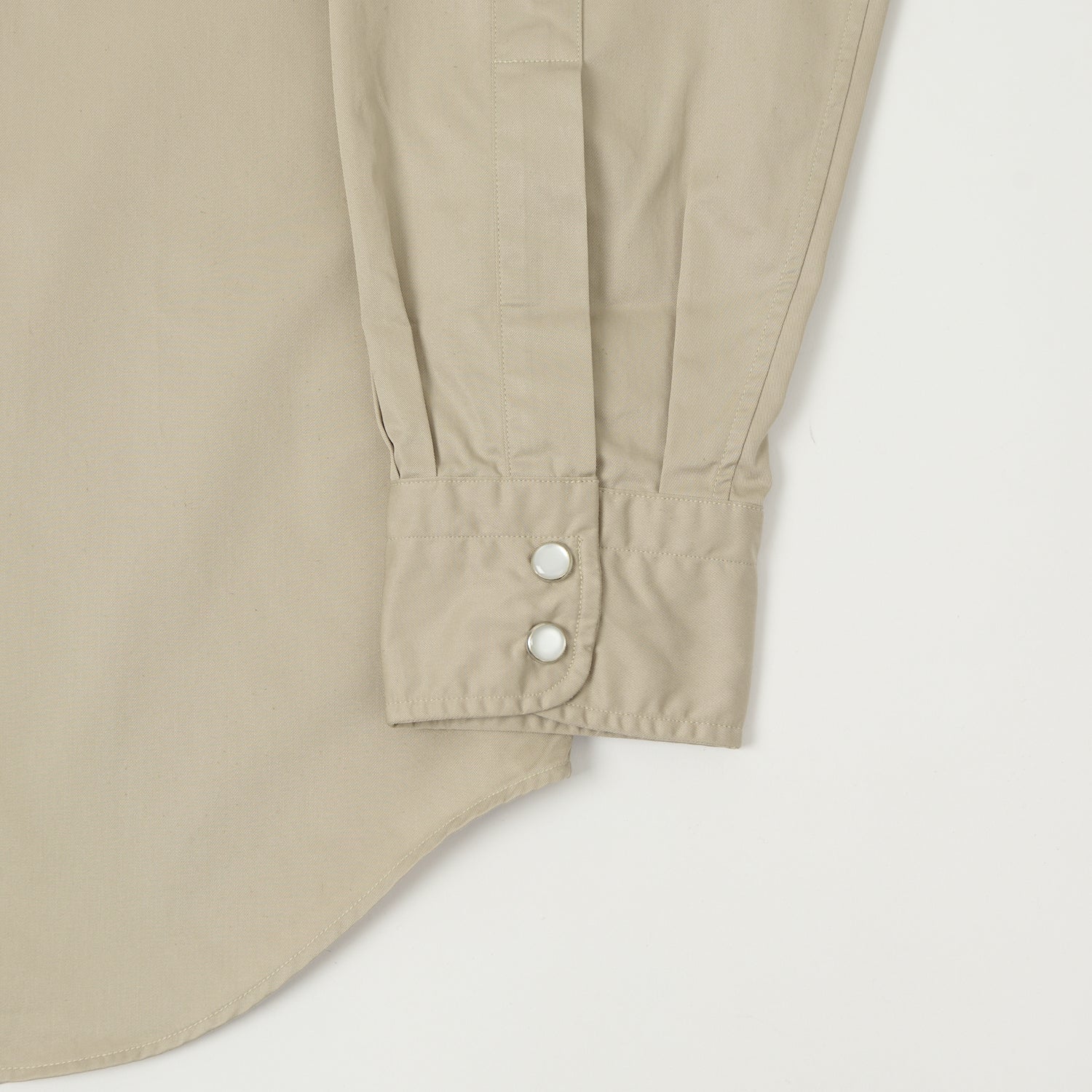 Shangri-La Heritage 'Gonzo' Gabardine Western Shirt - Beige - Image 4