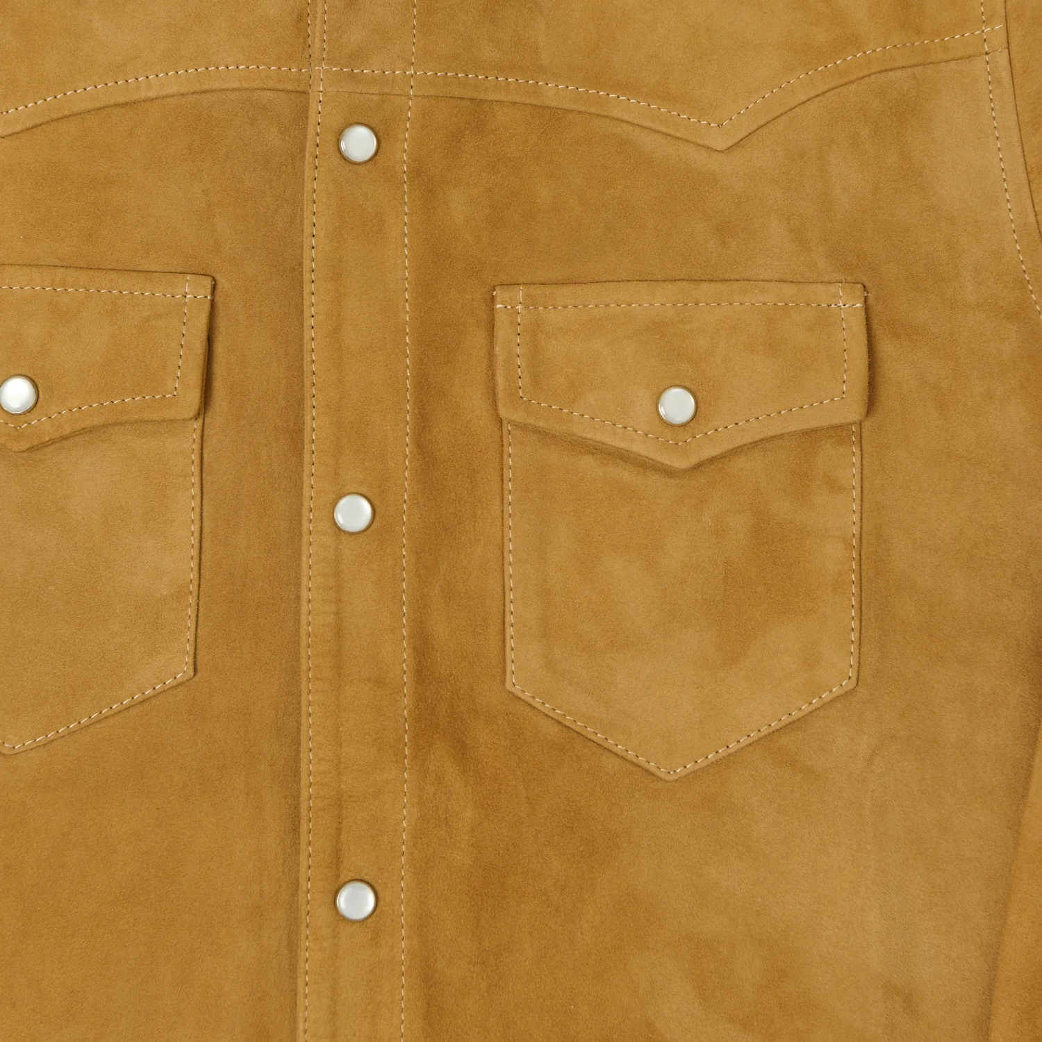 Shangri-La Heritage 'Gonzo' Suede Western Shirt - Sabbia - Image 4