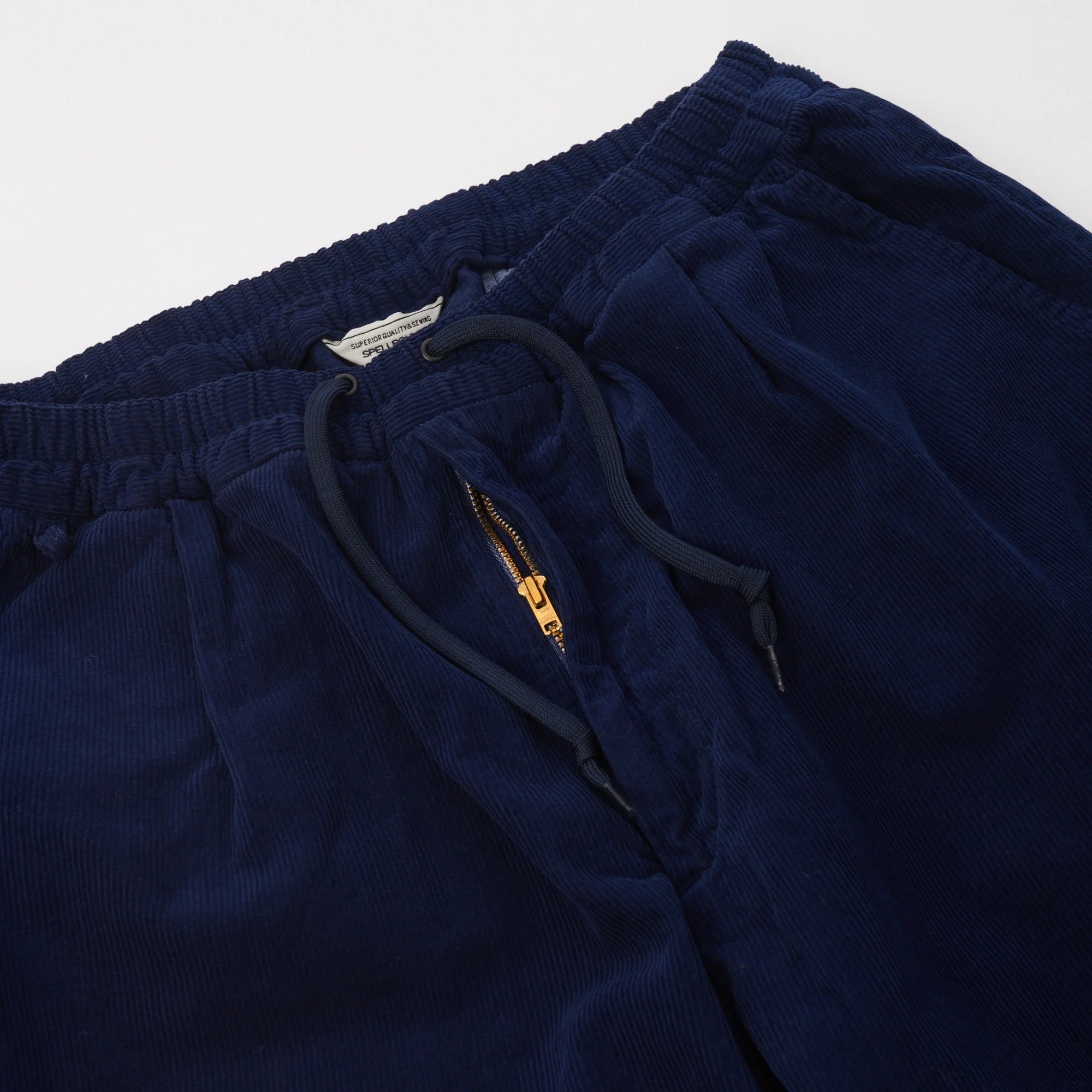 Spellbound Corduroy Wide Tapered Trouser - Navy - Image 3