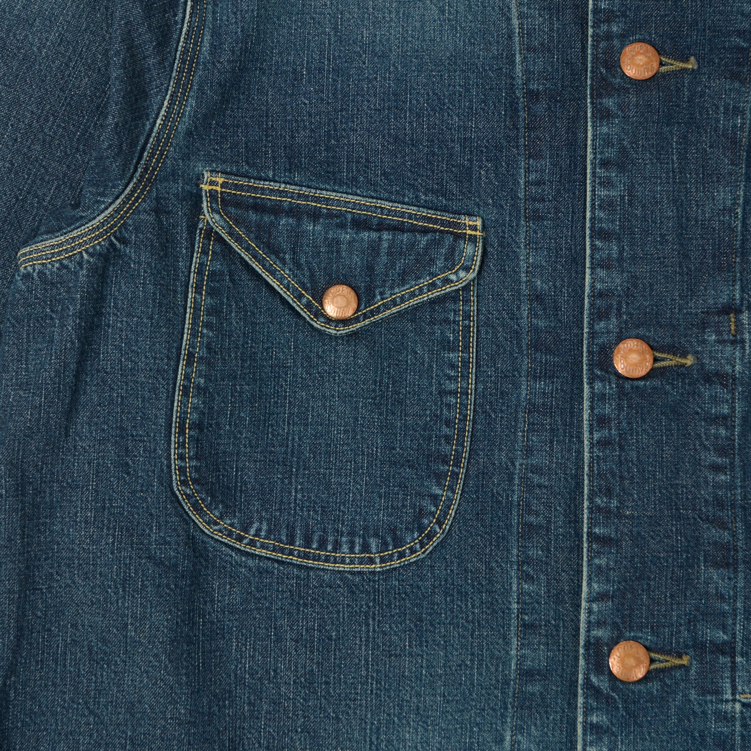 Spellbound Authentic 10.5oz Denim Coverall Jacket - Used Wash - Image 5