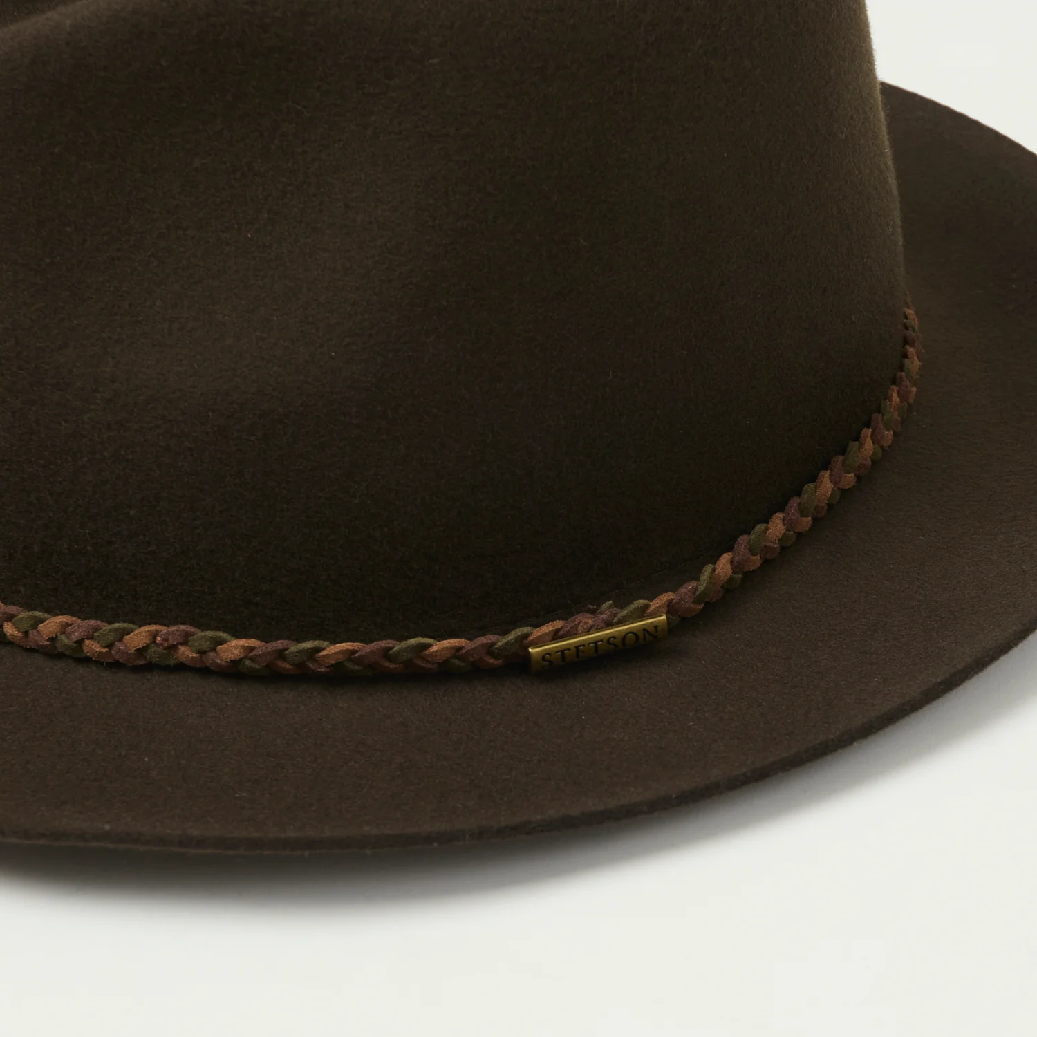 Stetson Davenport Traveller Fedora Hat - Olive - Image 2