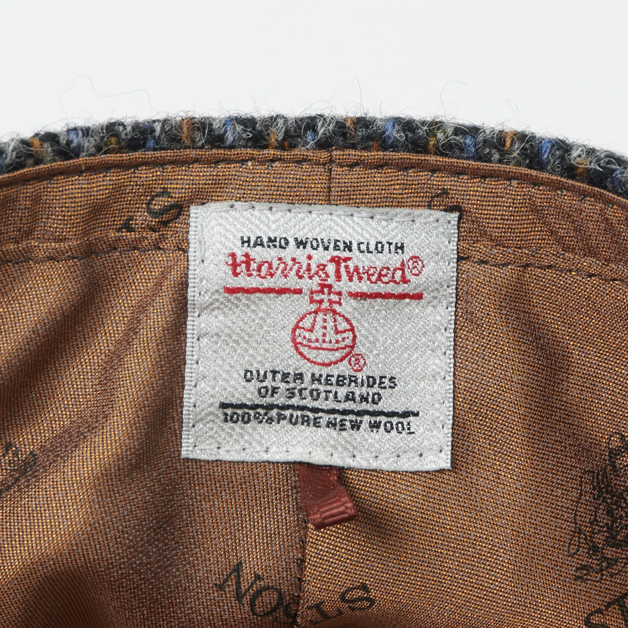 Stetson Hatteras Harris Tweed Flat Cap - Blue/Grey - Image 6