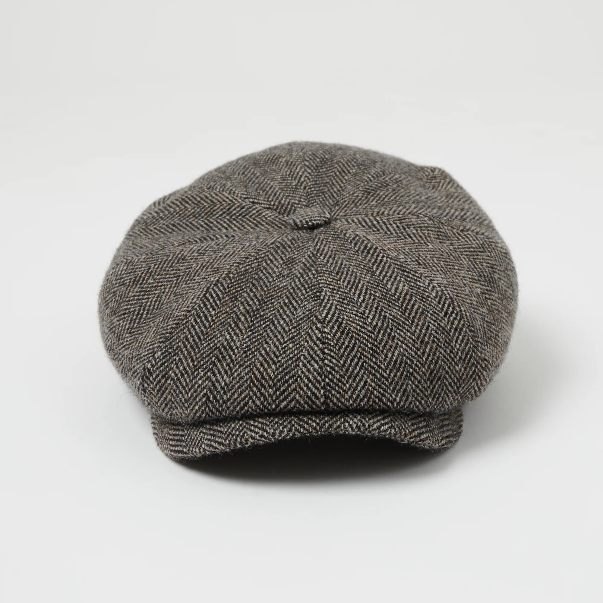Stetson Hatteras Woolrich Herringbone Flat Cap - Grey - Image 2