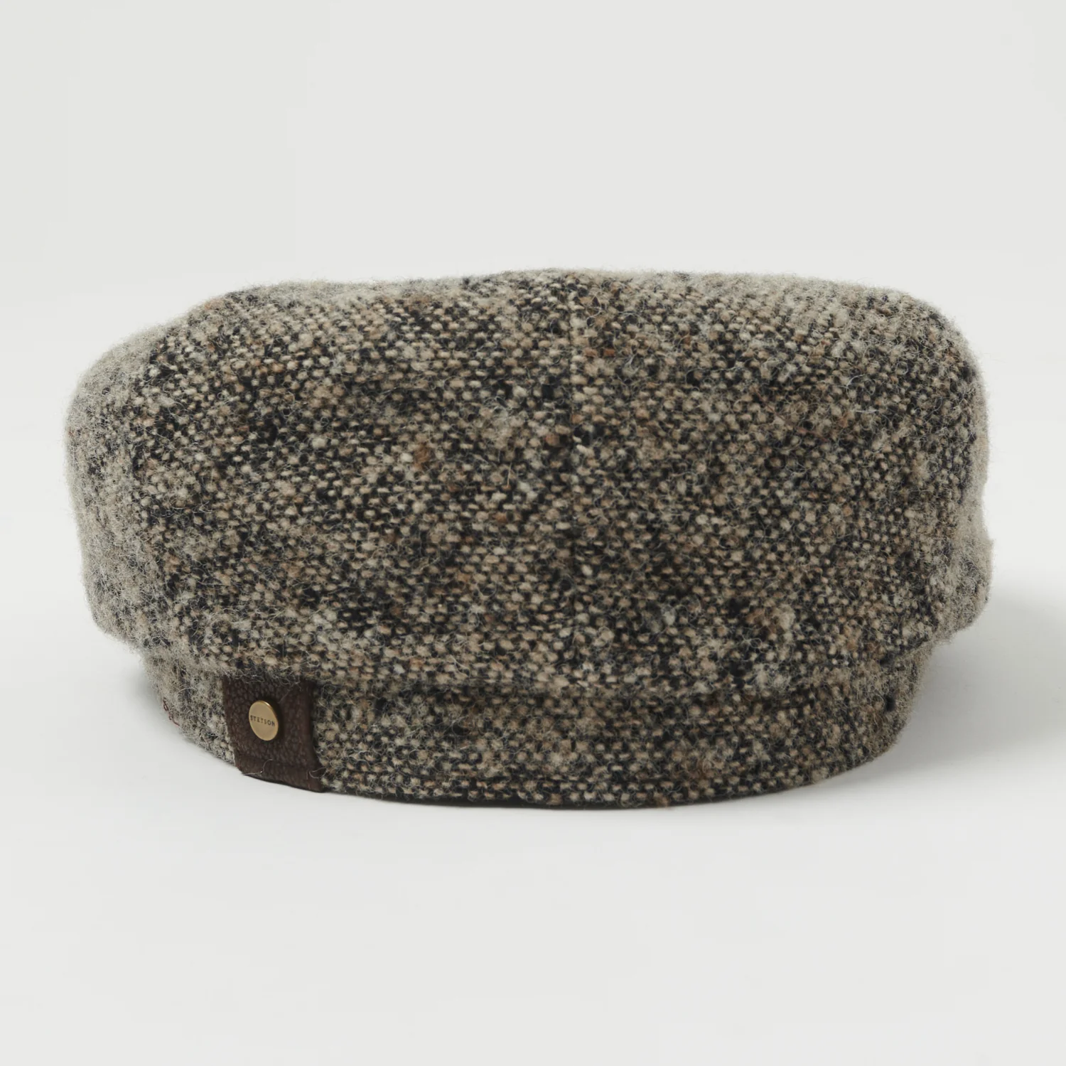 Stetson Hatteras Donegal Tweed Flat Cap - Grey Melange - Image 3