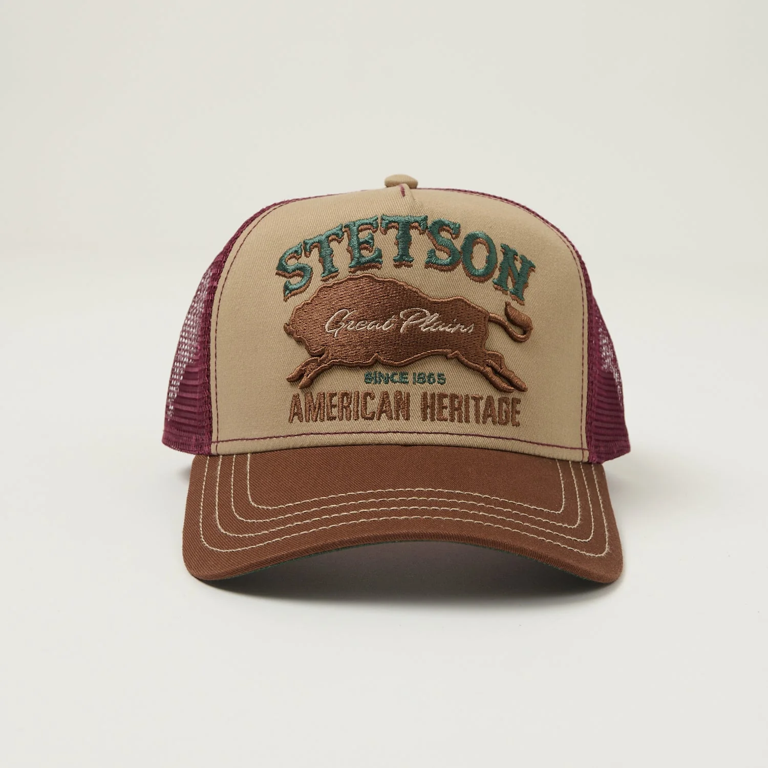 Stetson 'Great Plains' Trucker Cap - Vintage Brown - Image 2