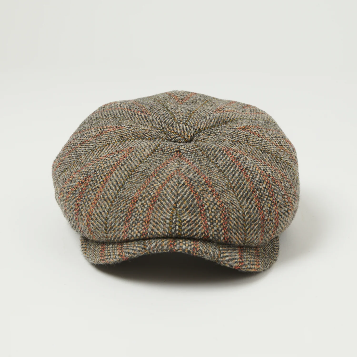 Stetson Hatteras Virgin Wool Flat Cap - Brown Stripe - Image 2