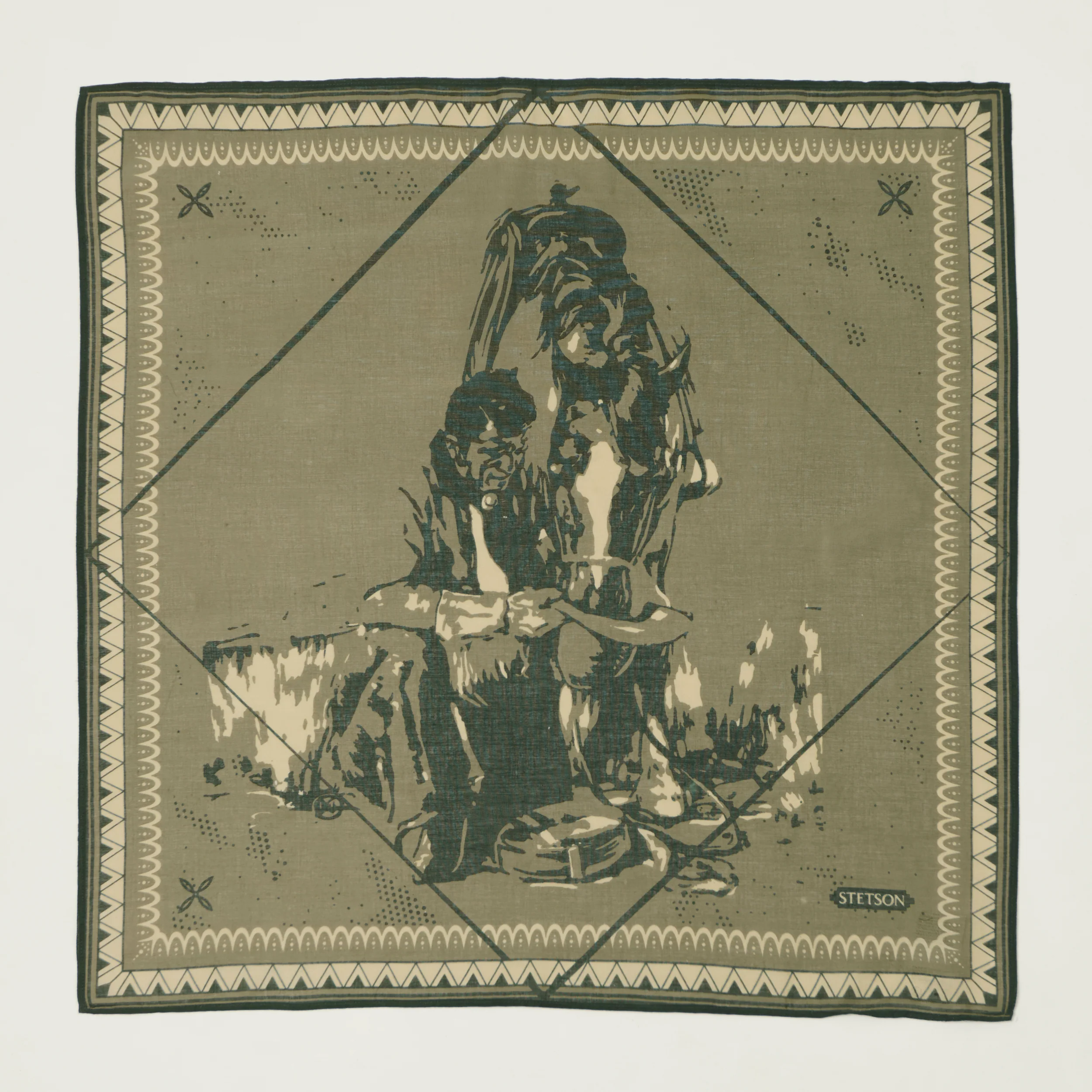 Stetson 'Last Drop' Cotton Bandana - Army
