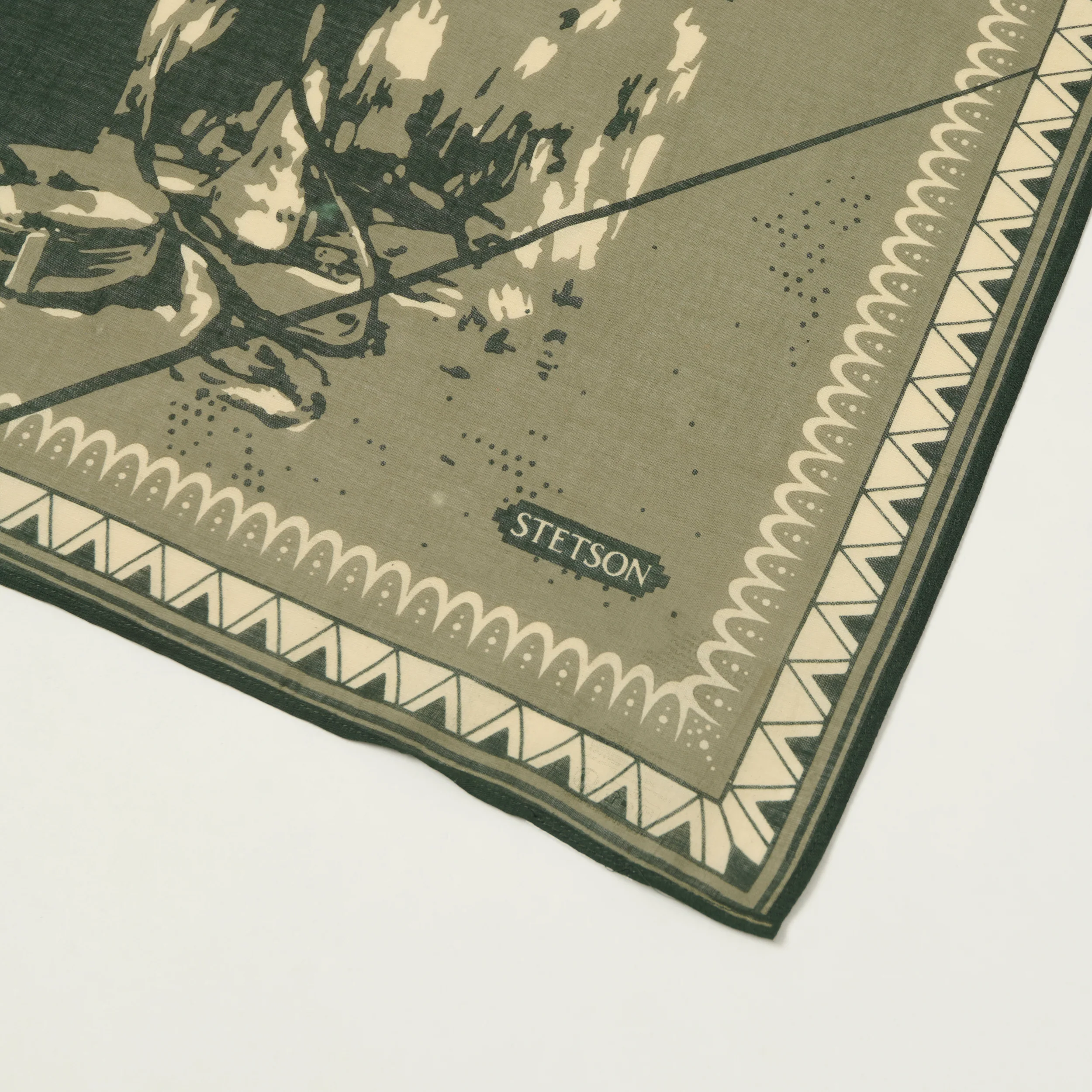 Stetson 'Last Drop' Cotton Bandana - Army - Image 2