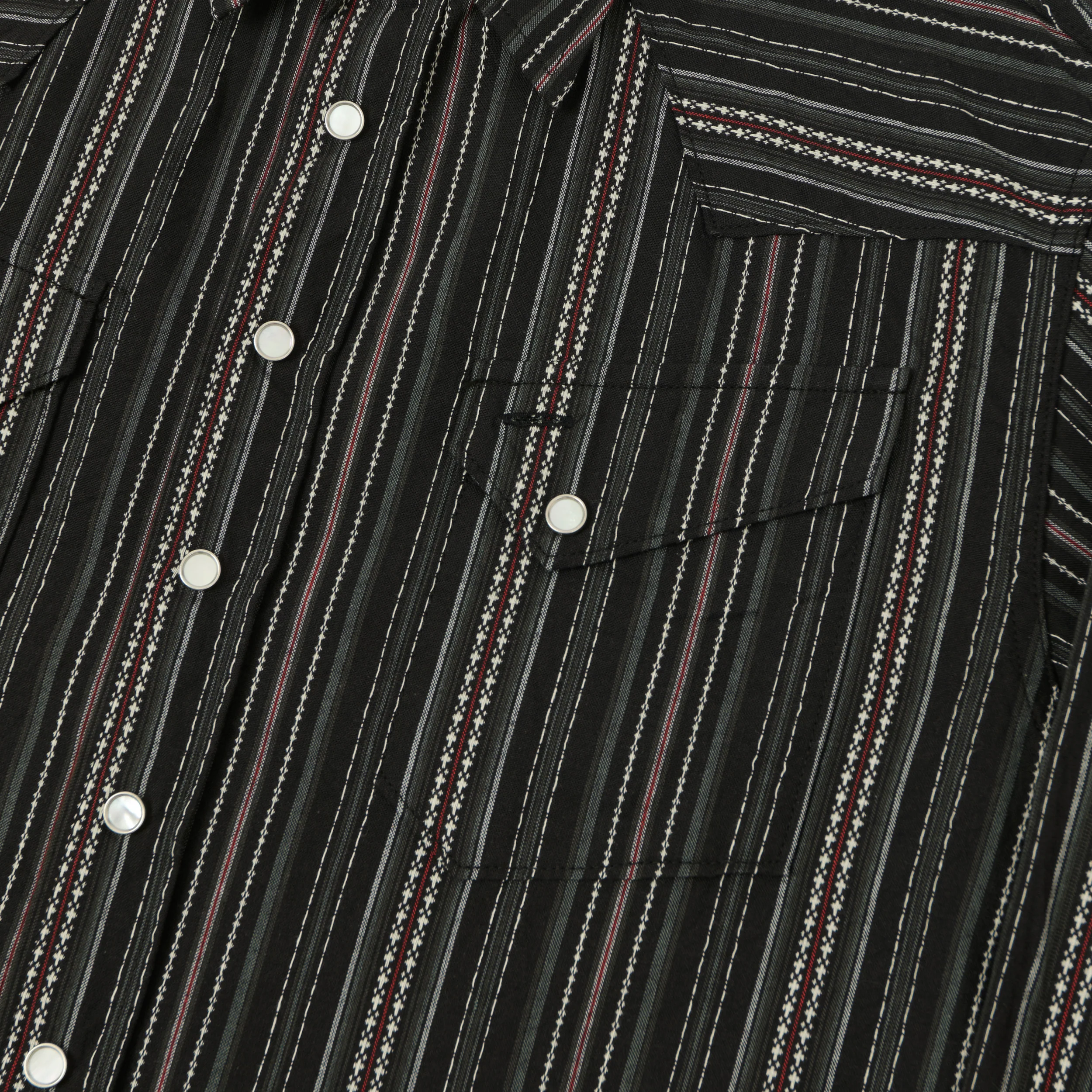Sugar Cane Indigo Dobby Western Shirt - Black - Image 3
