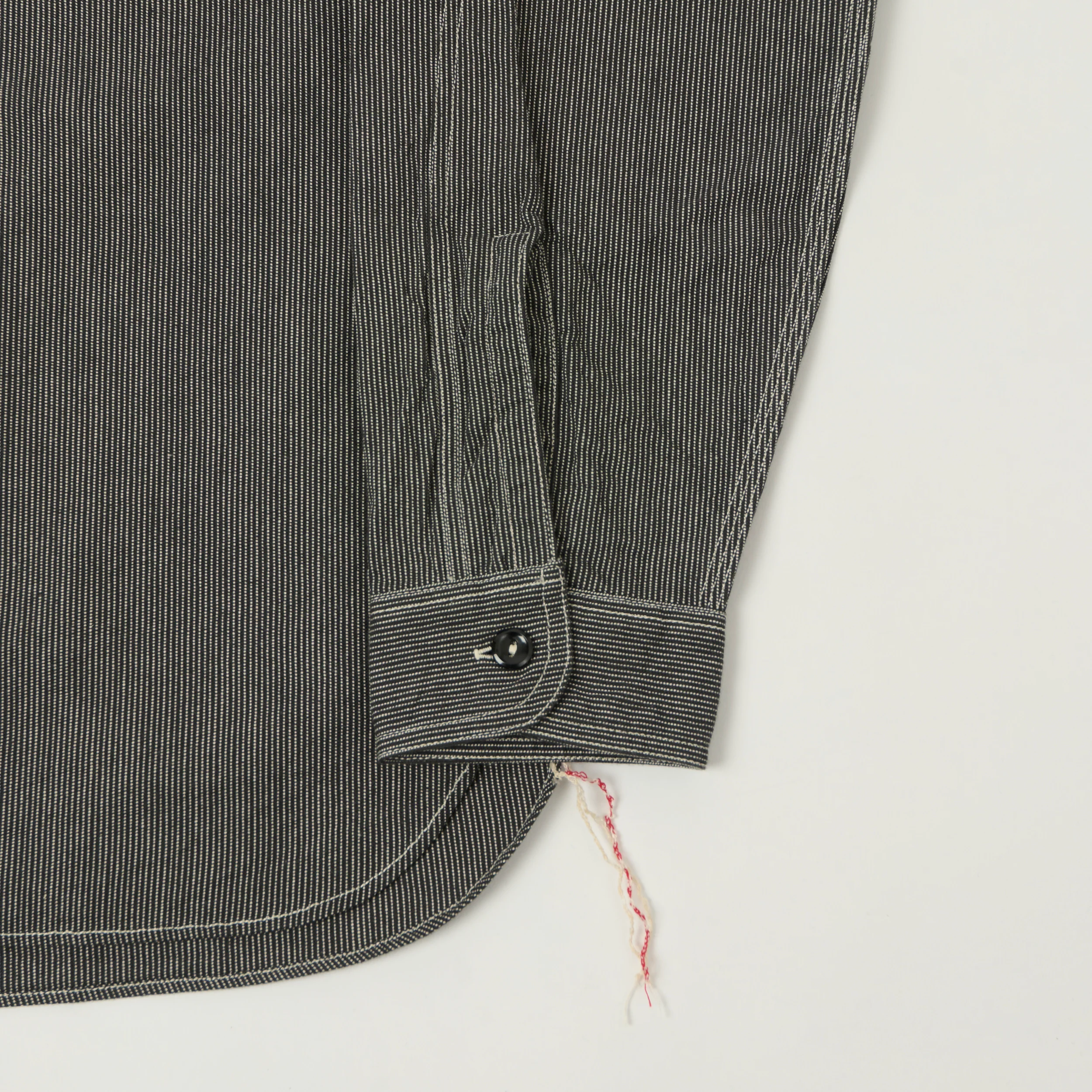 Sugar Cane 'Jean Cord' Long Sleeve Work Shirt - Black - Image 3