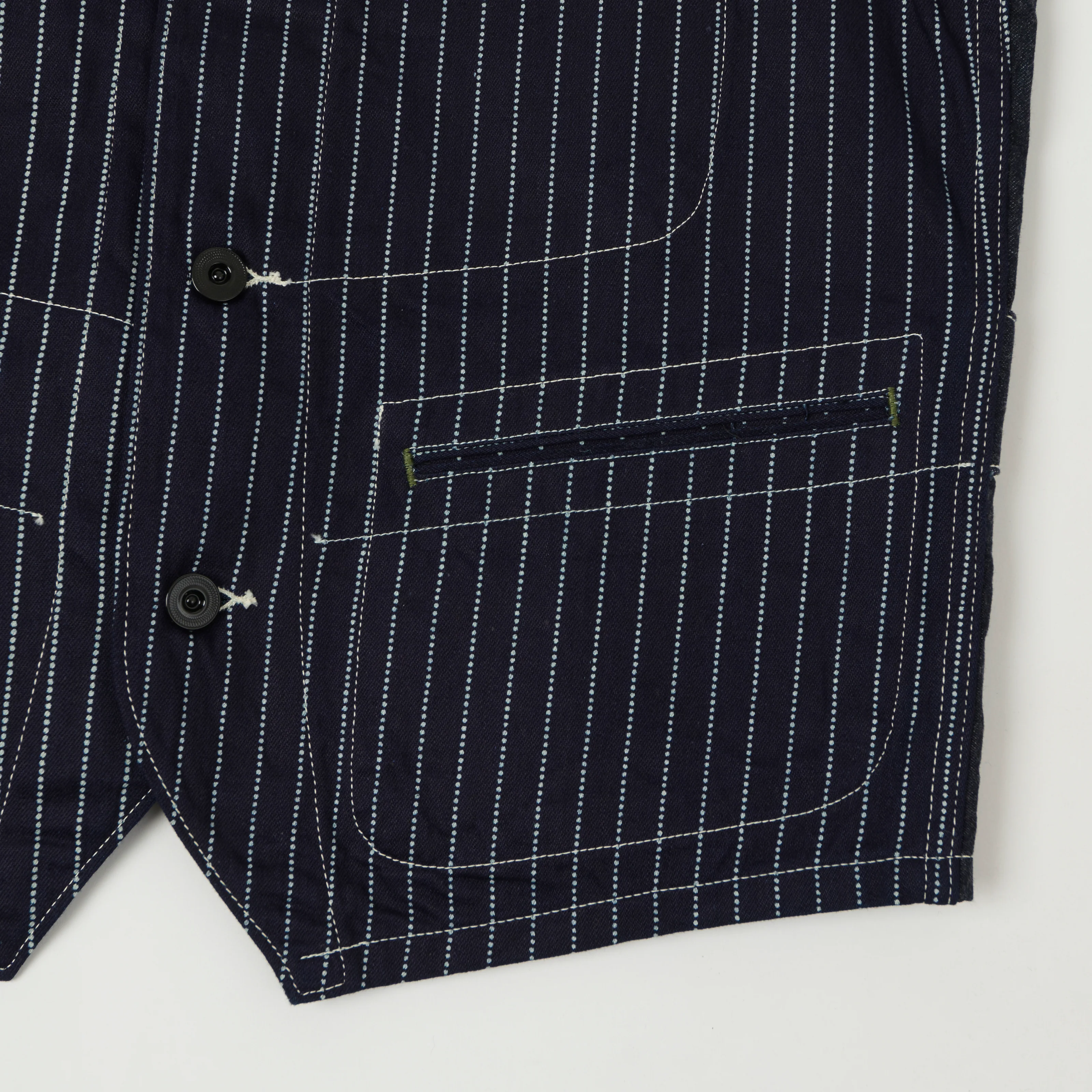 Sugar Cane Wabash Engineers Vest - Indigo - Image 5