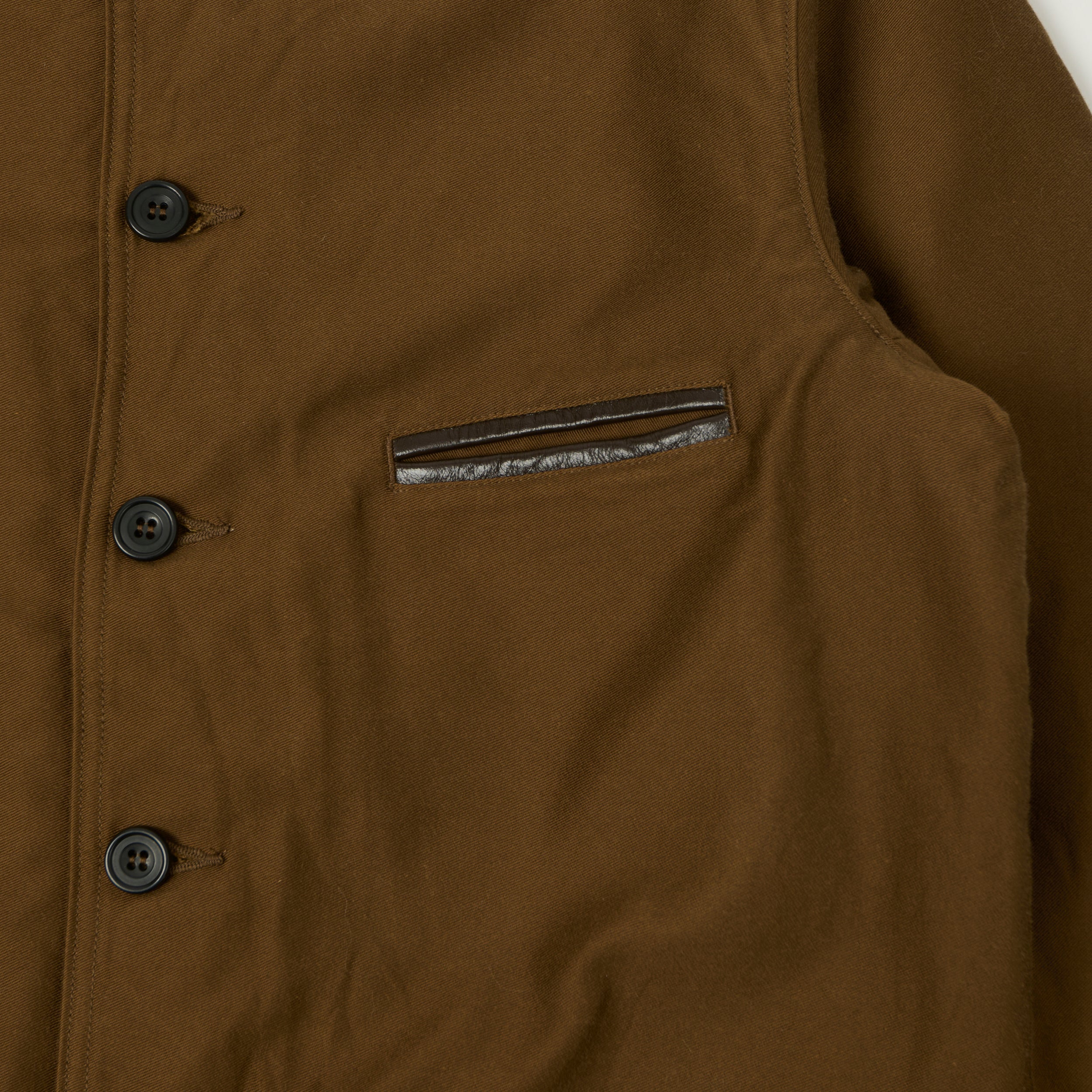 Sugar Cane Blanket Lined Moleskin Work Jacket - Brown - Image 6