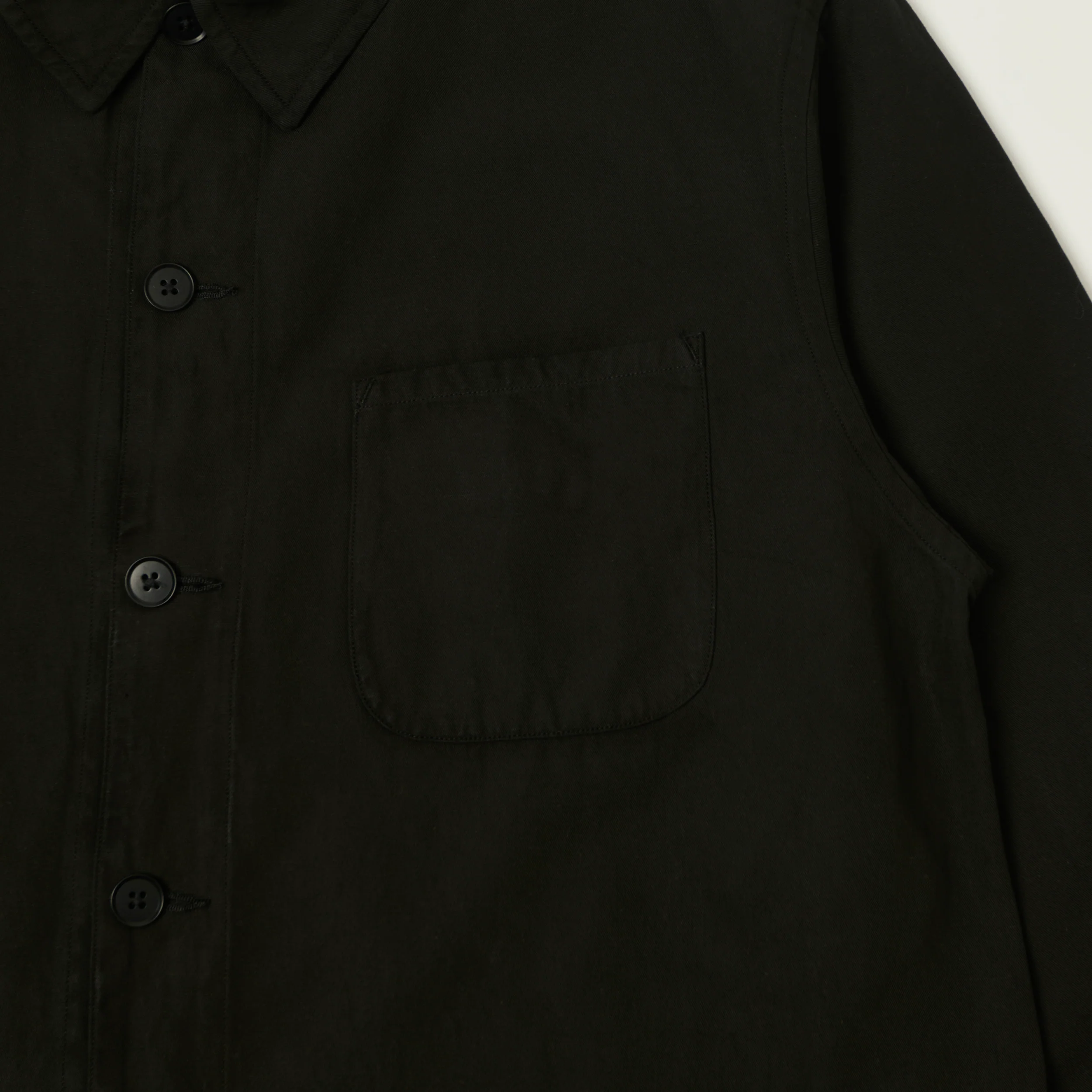 Kaptain Sunshine 'Gaba' Lightweight Chore Jacket - Black - Image 3