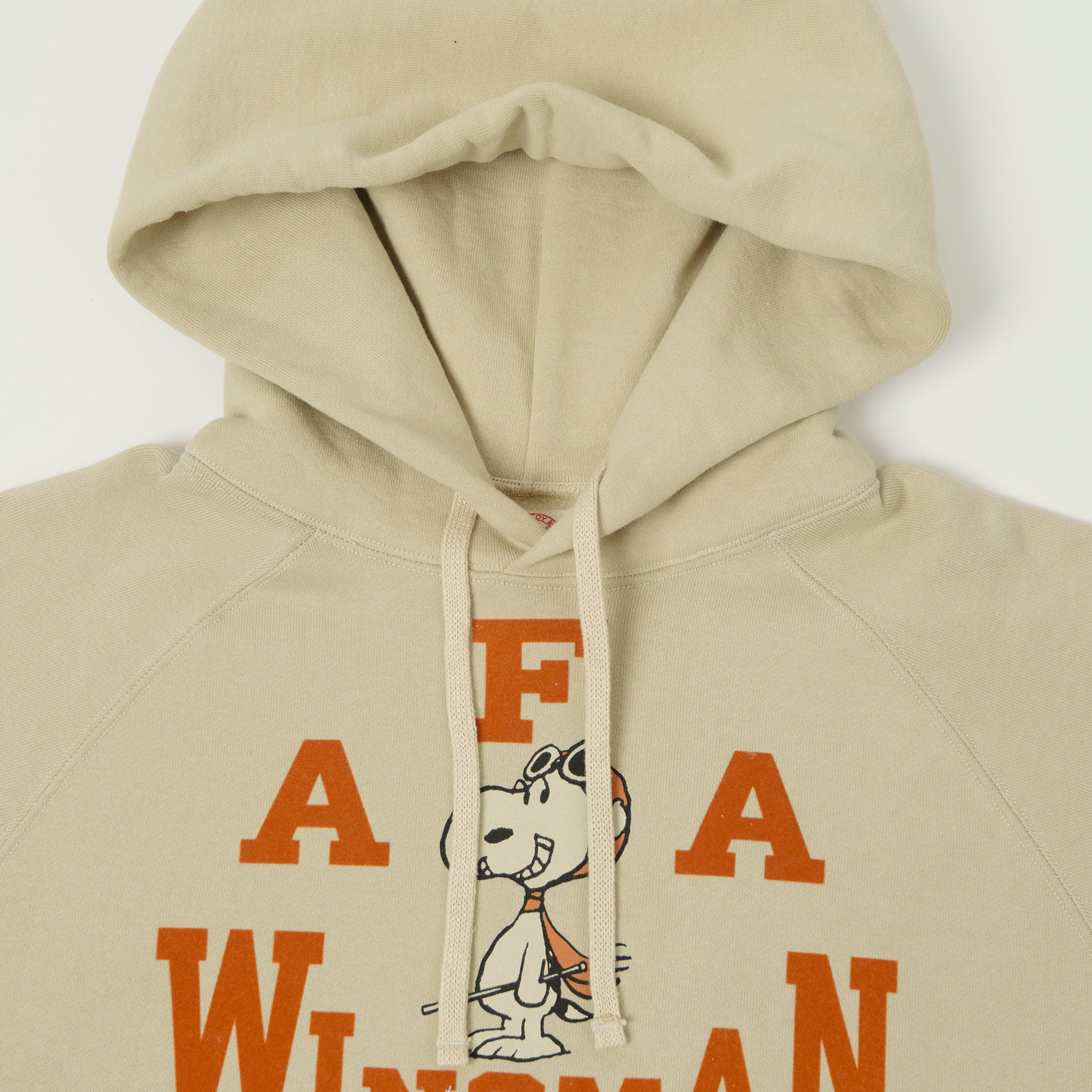 TOYS McCOY 'Snoopy Wingman' Parka Sweat - Ivory/Orange - Image 2