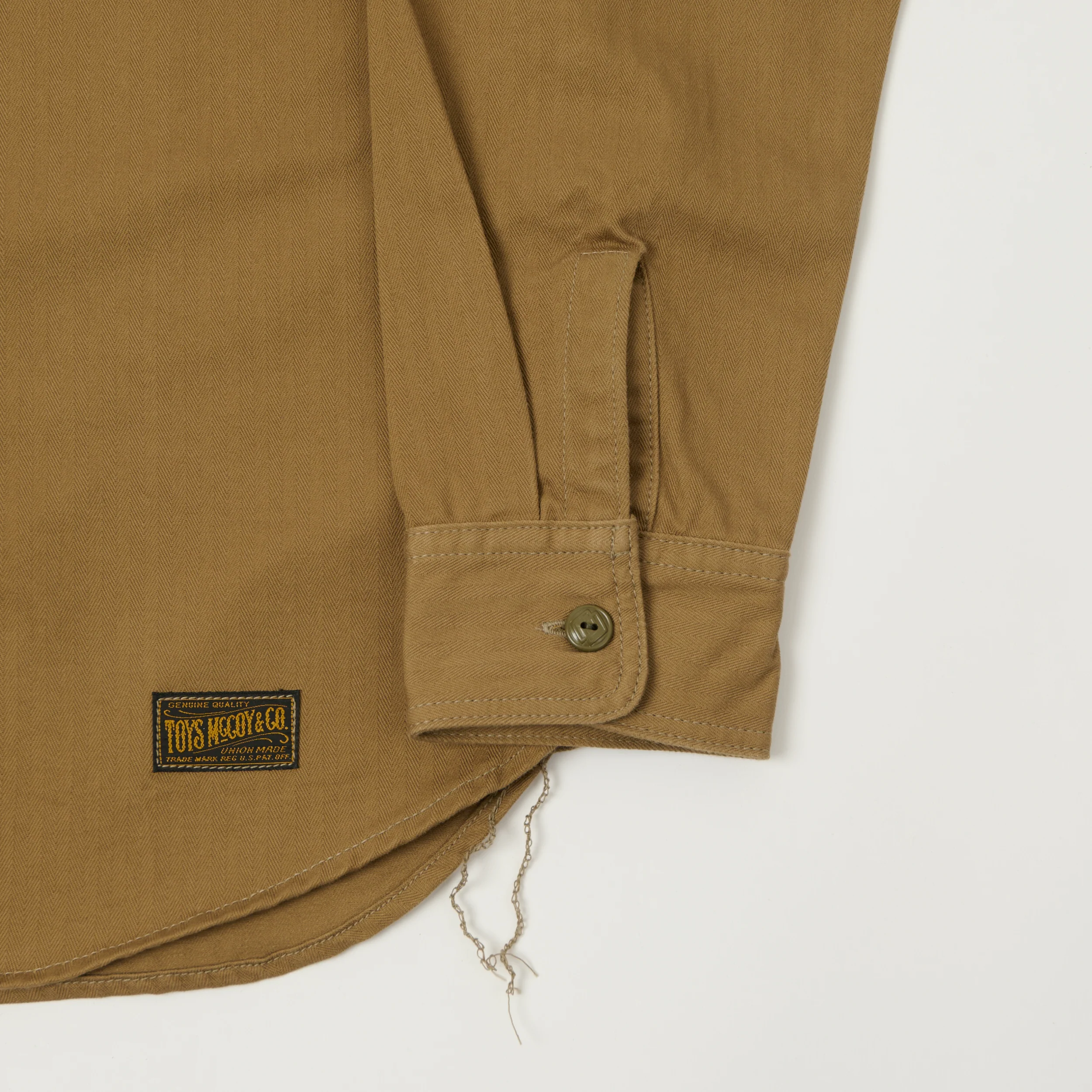 TOYS McCOY Herringbone Twill Dockers Work Shirt - Khaki - Image 3