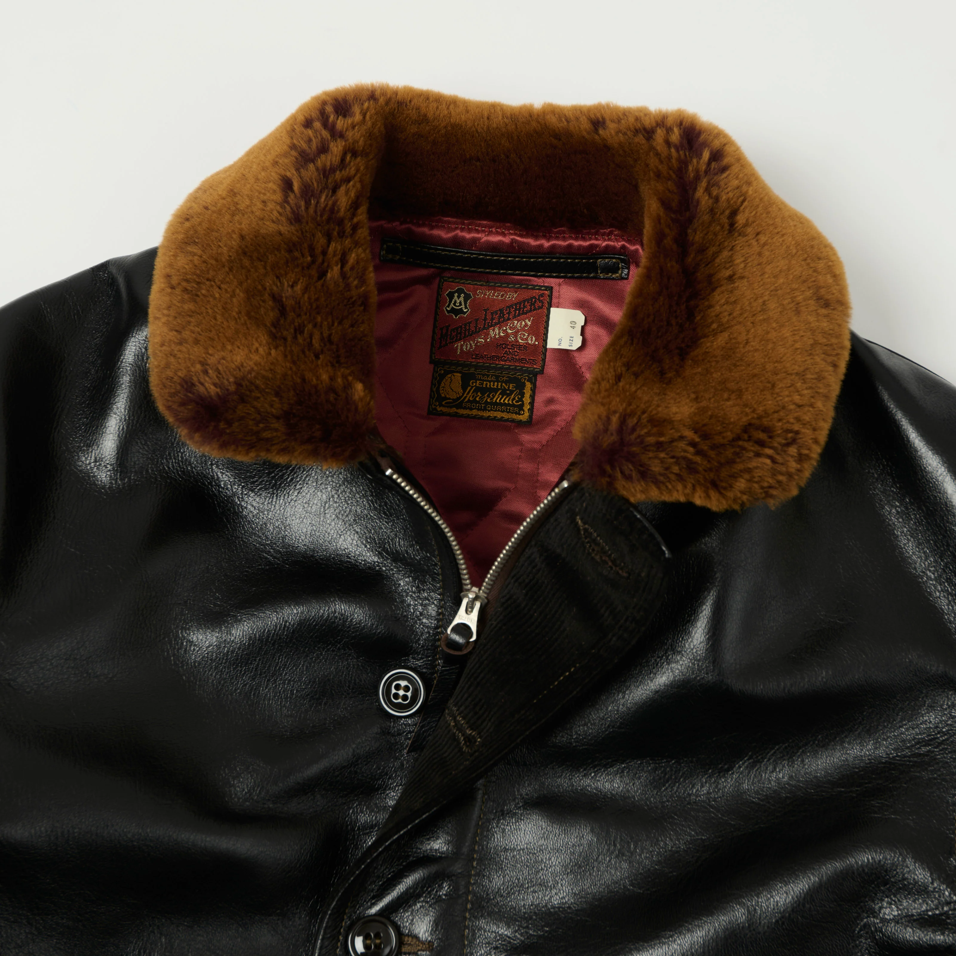 TOYS McCOY U.S. Navy N-1 Horsehide Leather Deck Jacket - Black - Image 2