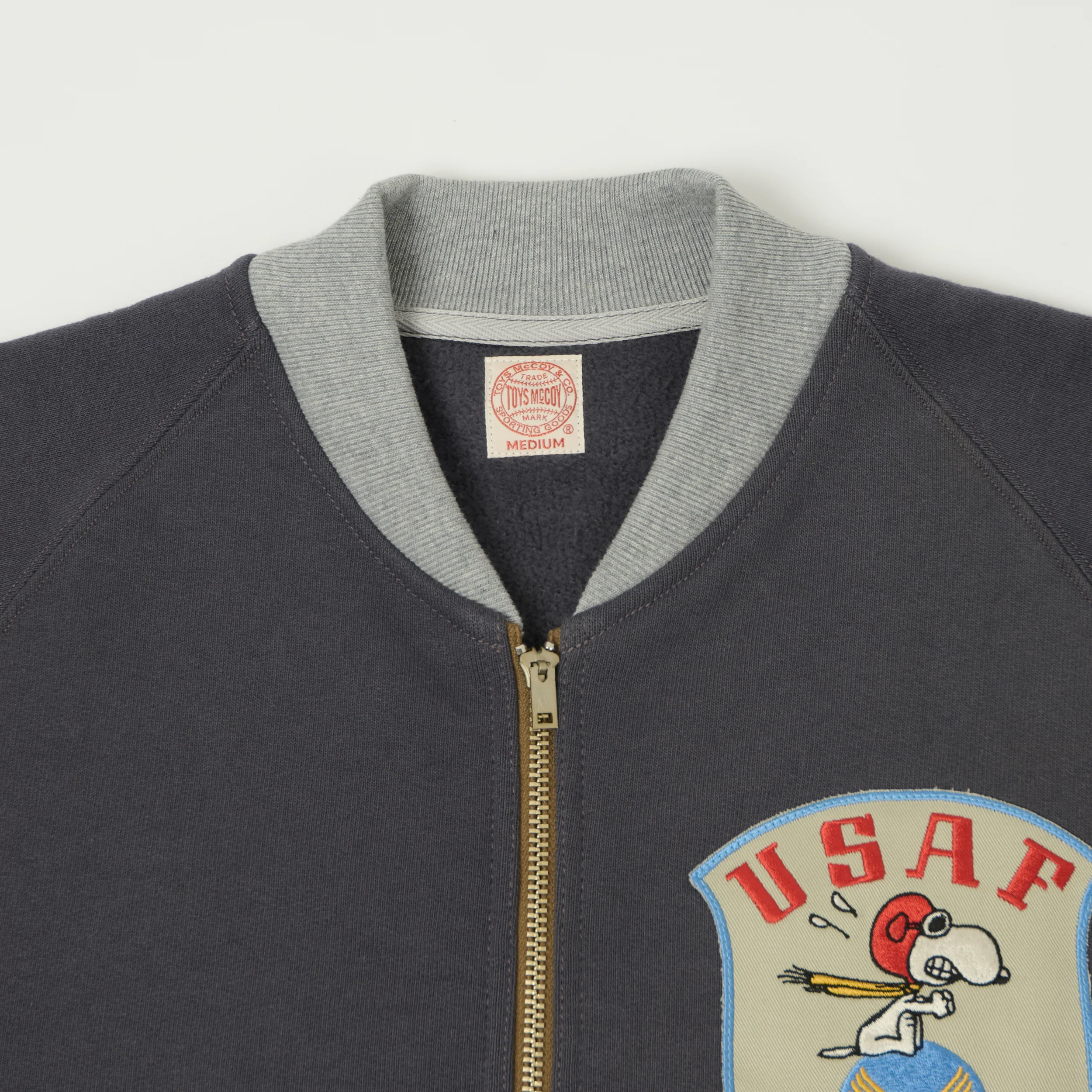 TOYS McCOY 'Snoopy Flying Ace' C-2 Zip Through Sweat - Navy/Grey - Image 2