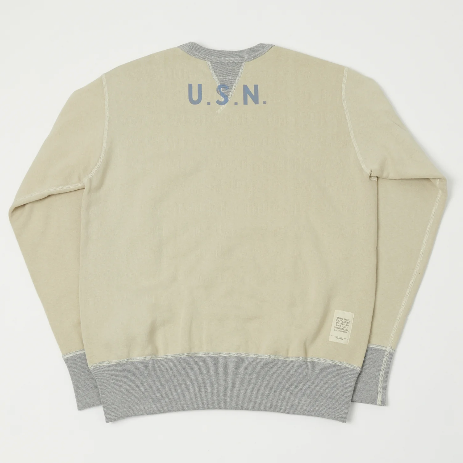 TOYS McCOY U.S.N Print Sweatshirt - Sand - Image 5
