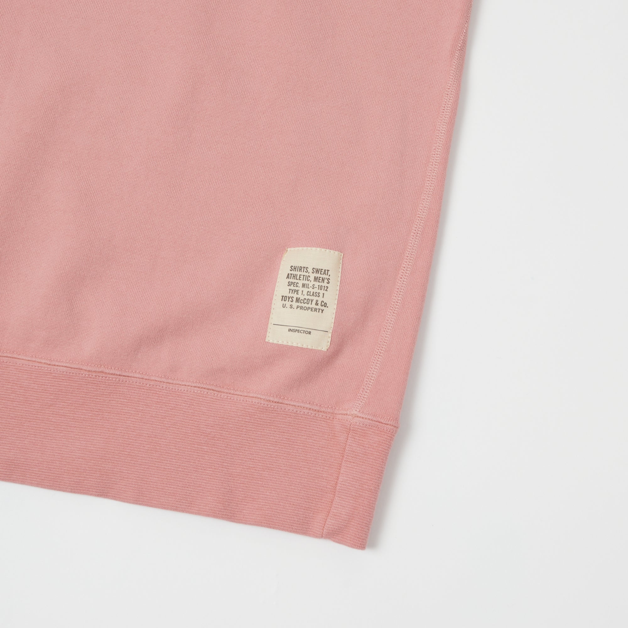 TOYS McCOY Short Sleeve Military Sweatshirt - Smoky Pink - Image 4