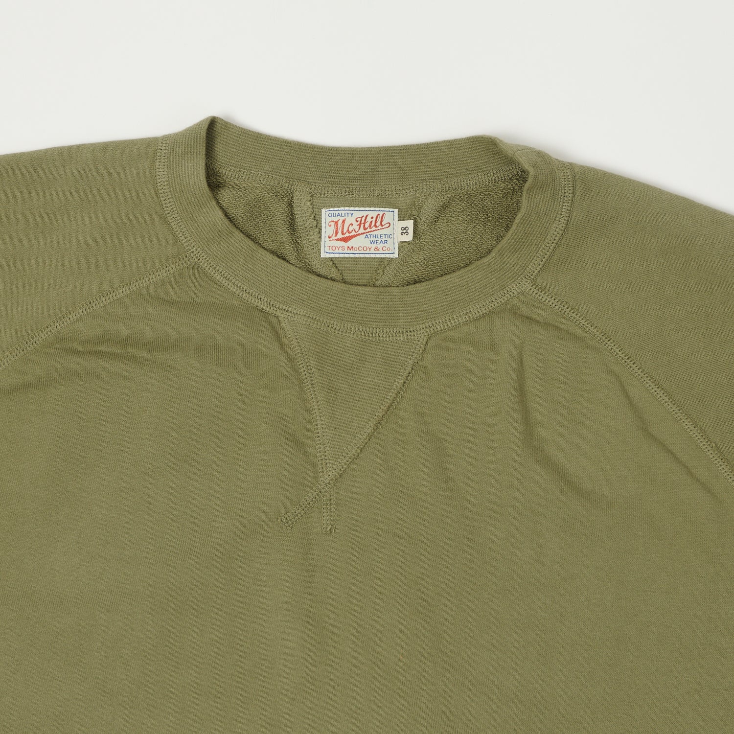 TOYS McCOY Short Sleeve Military Sweatshirt - Olive - Image 2