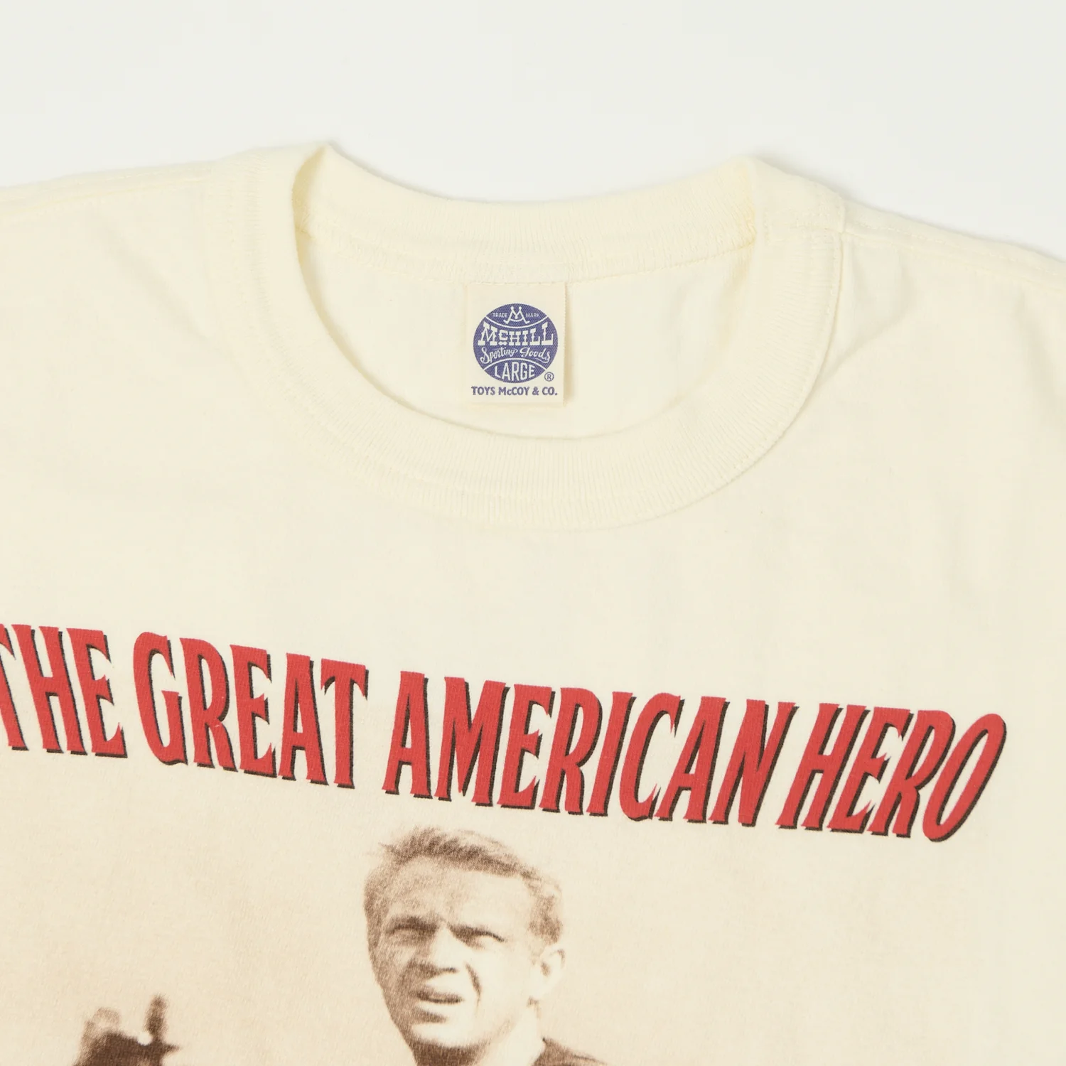 TOYS McCOY Steve McQueen 'The Great American Hero' T-Shirt - Off White - Image 2