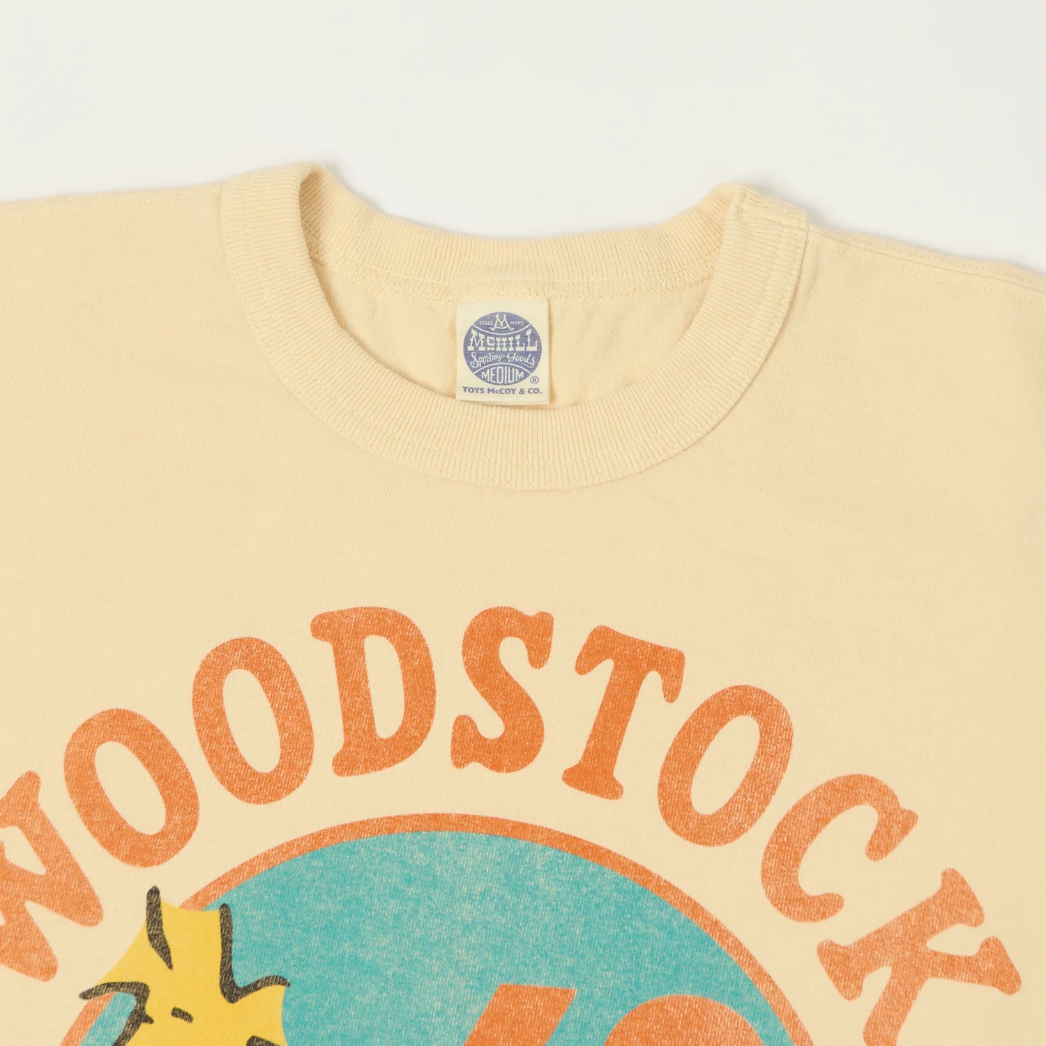TOYS McCOY Snoopy 'Woodstock Peace & Music' T-Shirt - Natural - Image 2