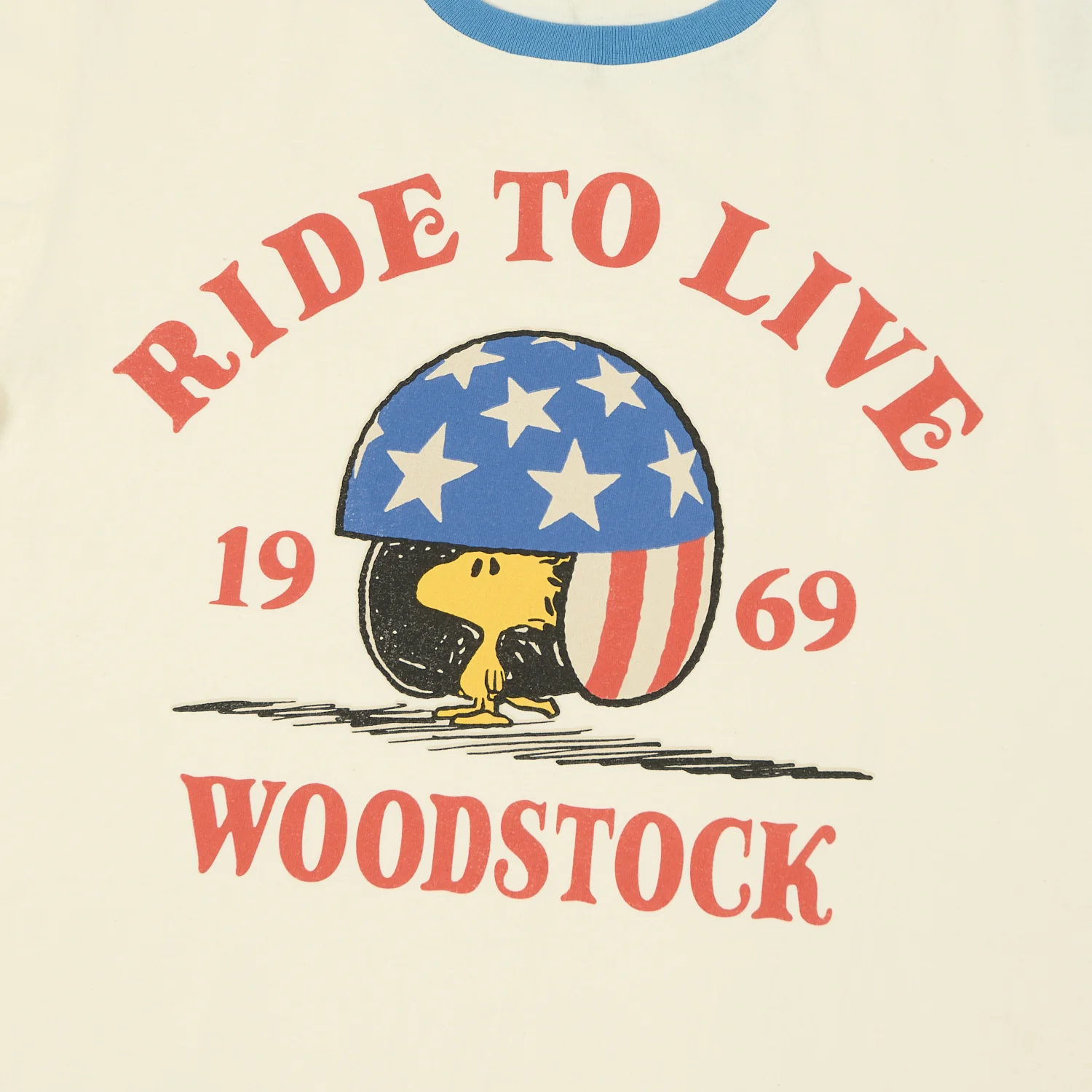 TOYS McCOY Woodstock 'Ride To Live 1969' Johnny Ringer T-Shirt - Off White - Image 4