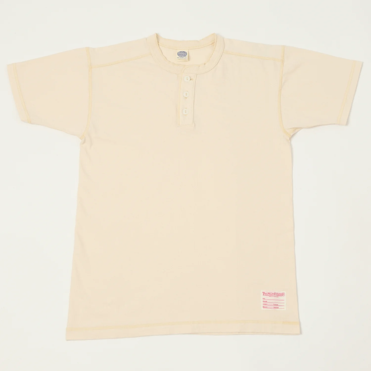 TOYS McCOY Union Henley T-Shirt - Natural