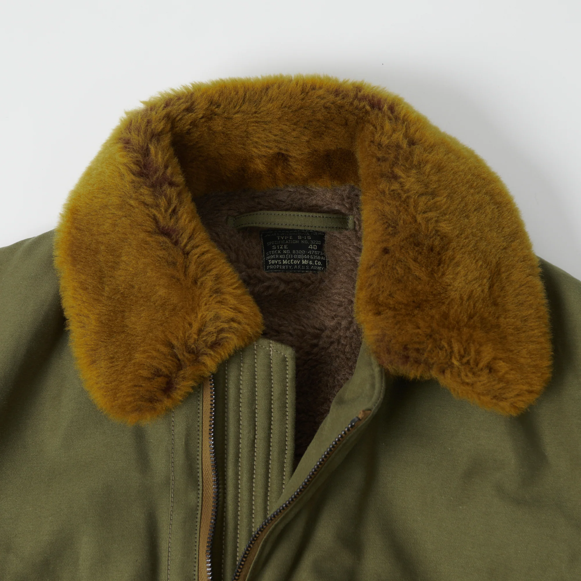 TOYS McCOY 'Type B-15' Flight Jacket - Olive - Image 5