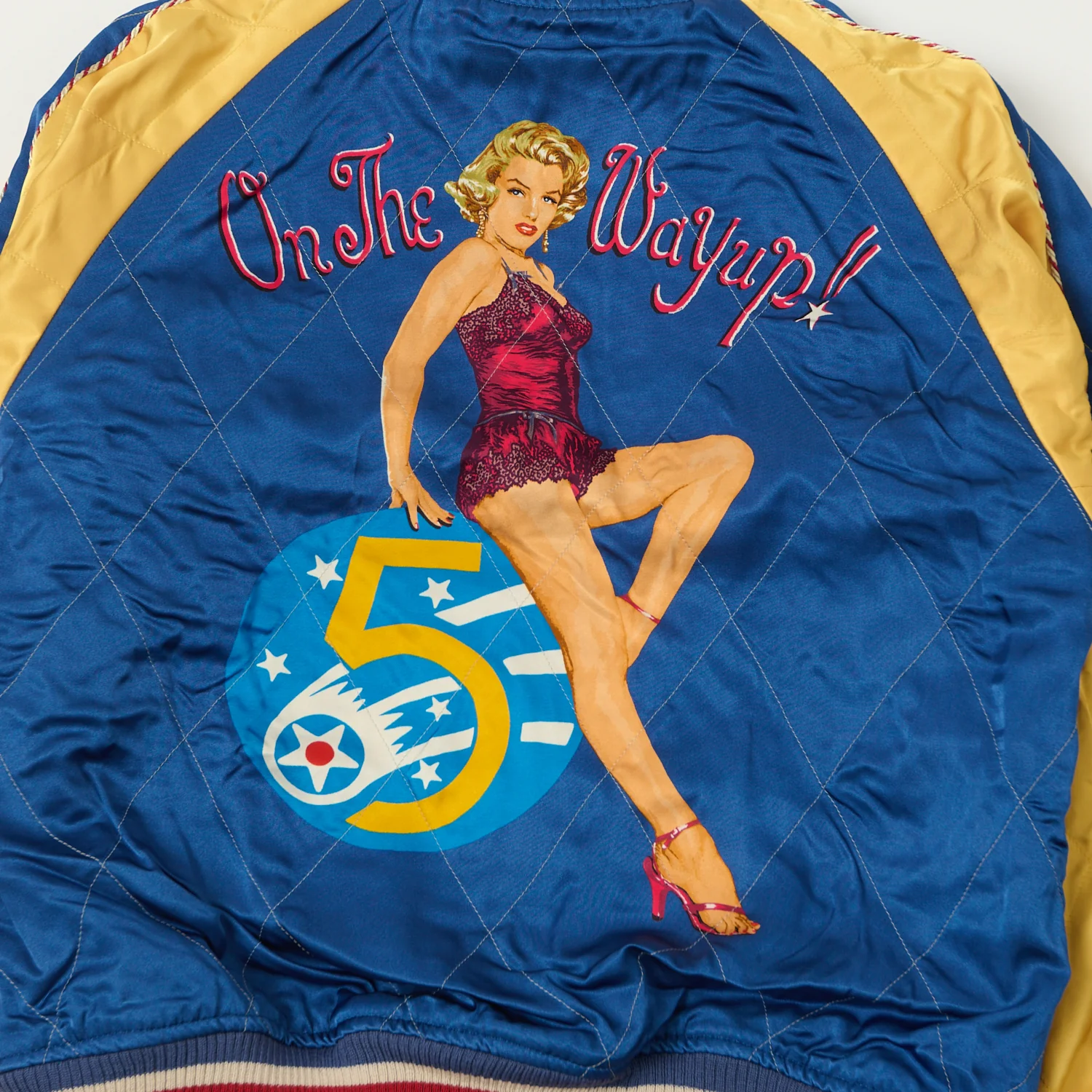 TOYS McCOY Marilyn Monroe Reversible 'Sukajan' Souvenir Jacket - Blue/Black - Image 2