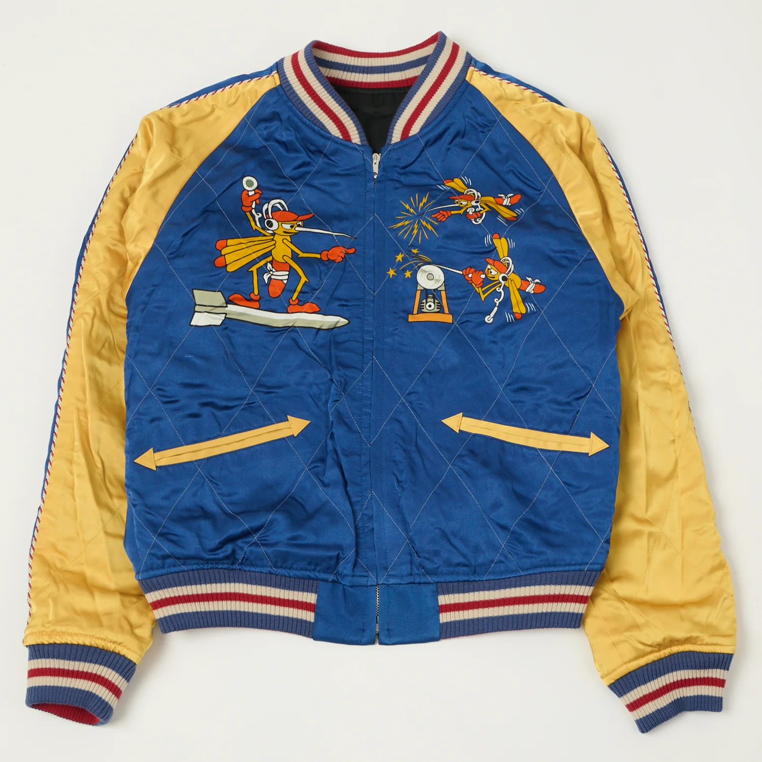 TOYS McCOY Marilyn Monroe Reversible 'Sukajan' Souvenir Jacket - Blue/Black - Image 3